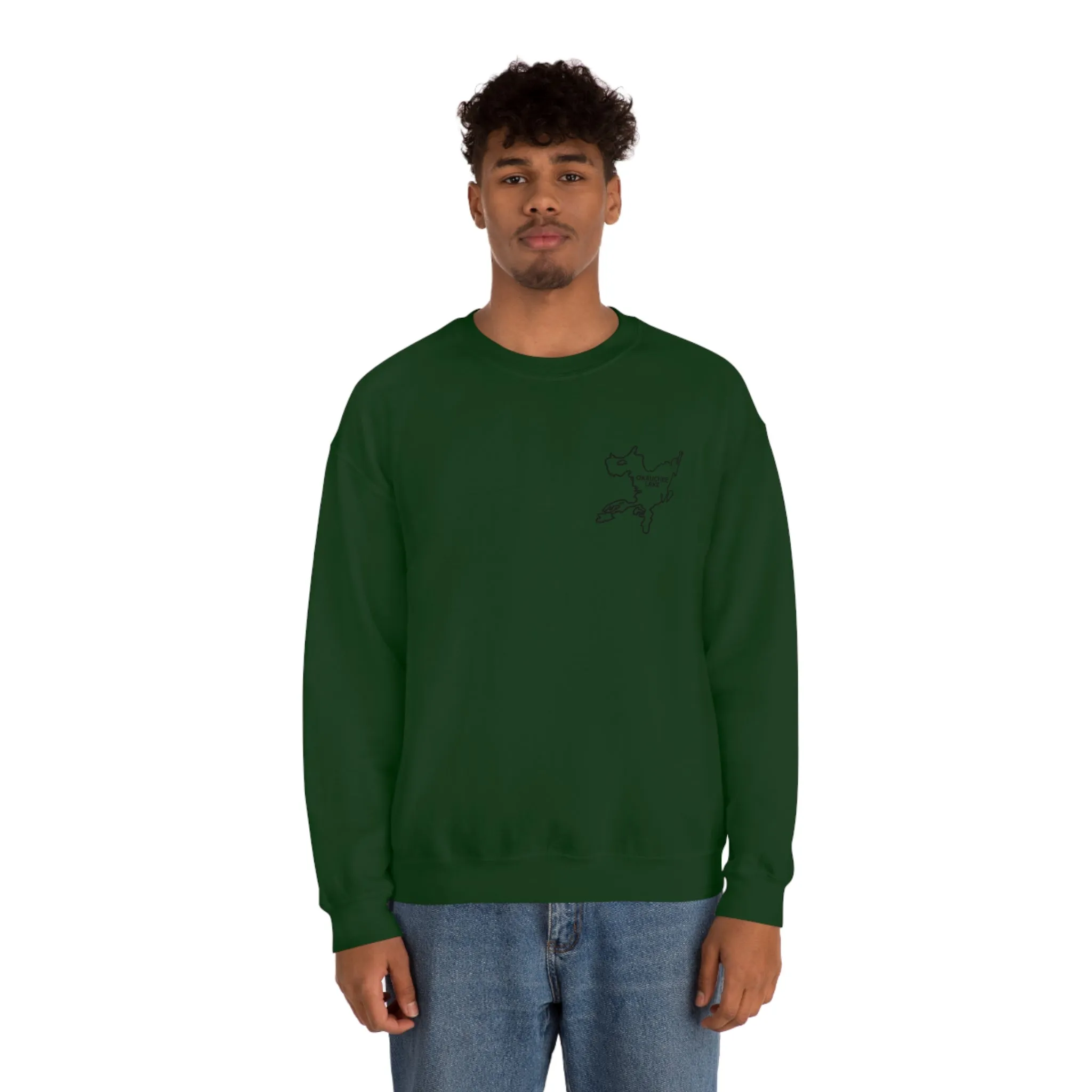 Okauchee Lake, Plain back Unisex Heavy Blend™ Crewneck Sweatshirt