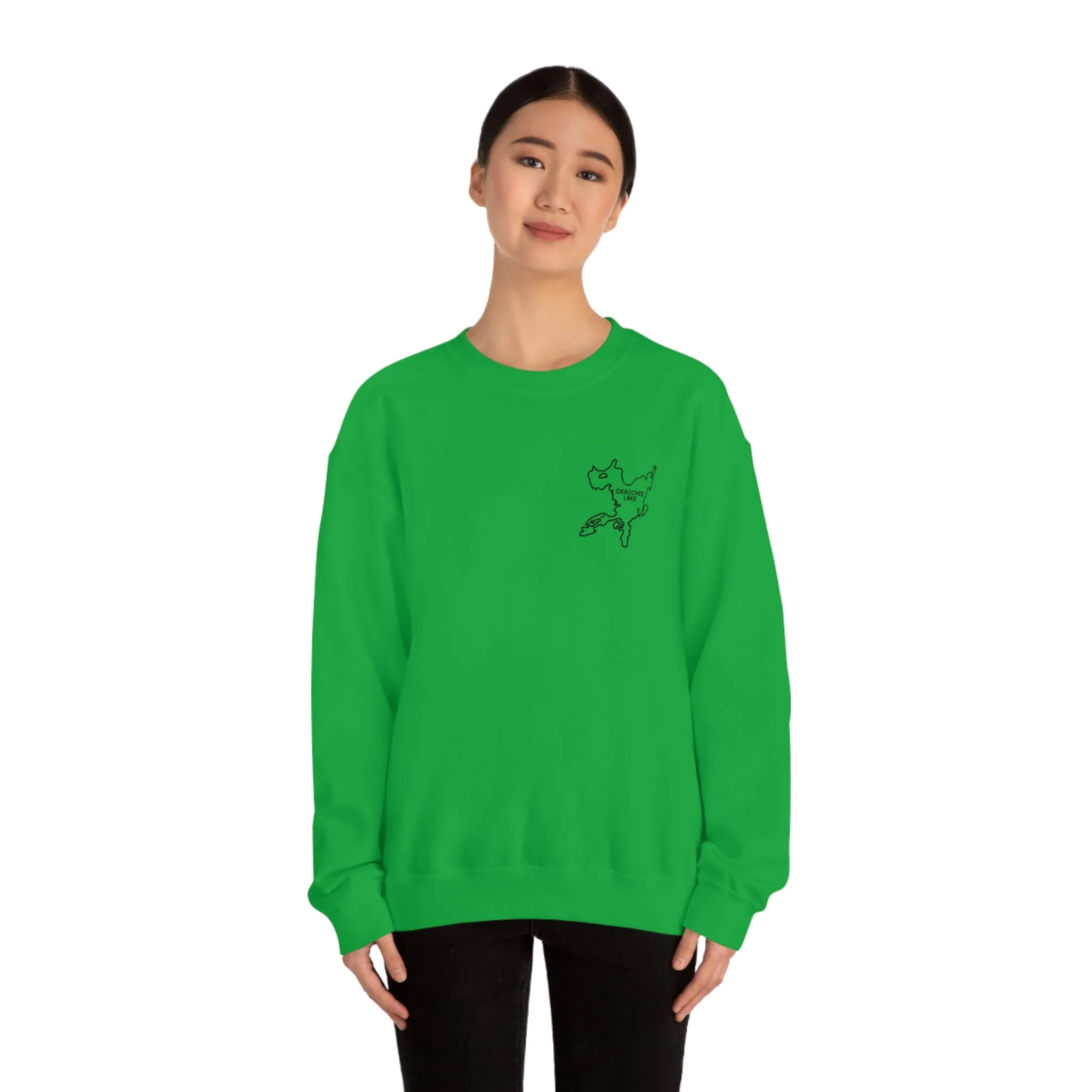 Okauchee Lake, Plain back Unisex Heavy Blend™ Crewneck Sweatshirt