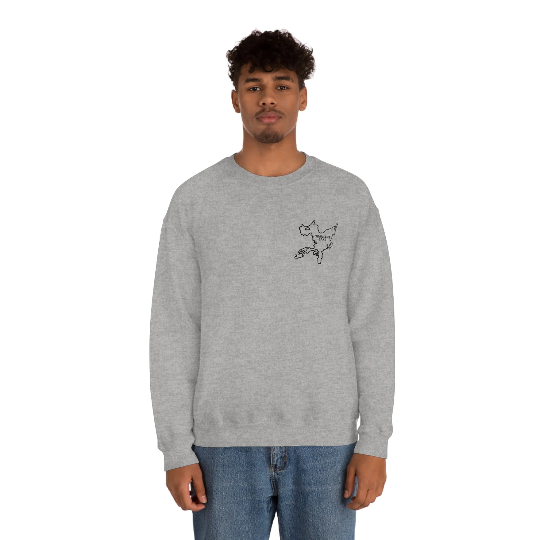 Okauchee Lake, Plain back Unisex Heavy Blend™ Crewneck Sweatshirt
