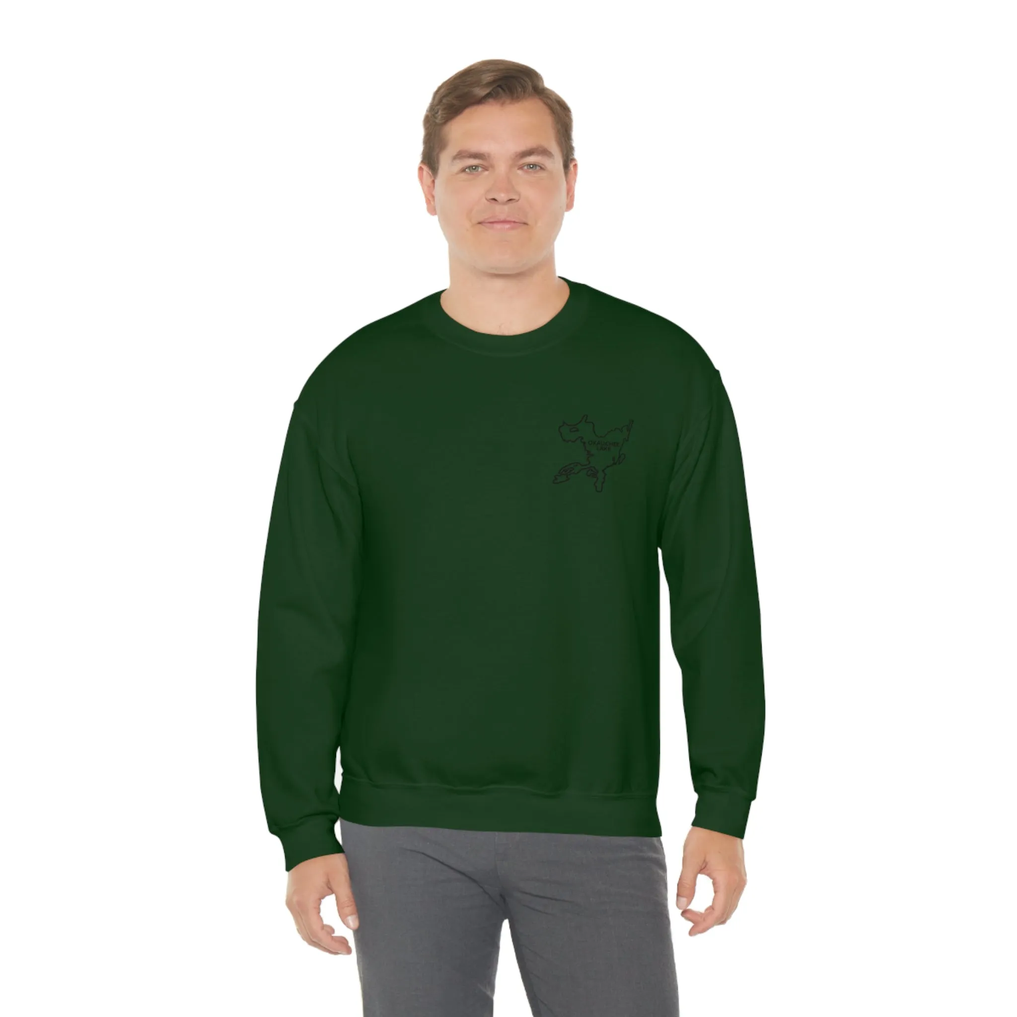 Okauchee Lake, Plain back Unisex Heavy Blend™ Crewneck Sweatshirt