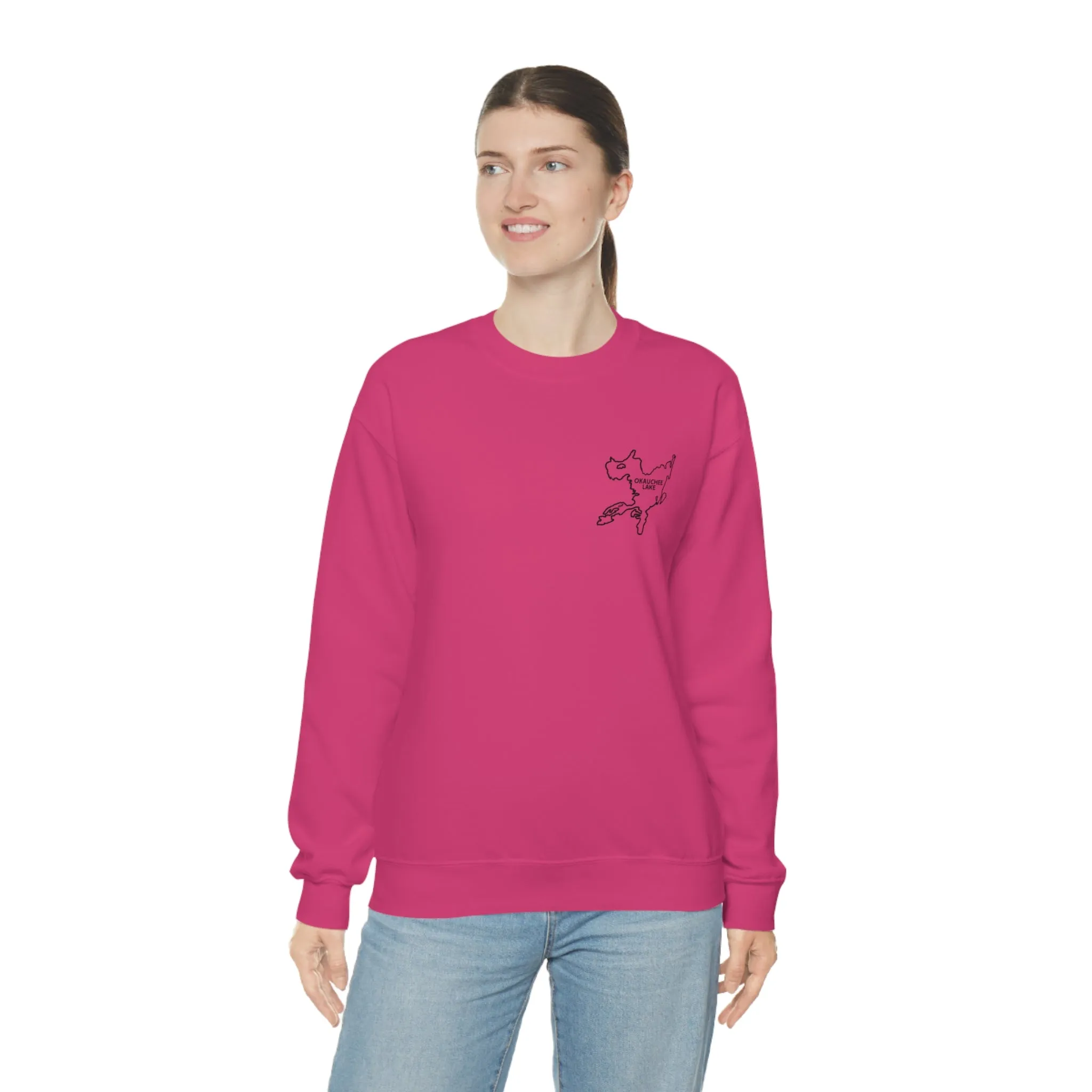 Okauchee Lake, Plain back Unisex Heavy Blend™ Crewneck Sweatshirt