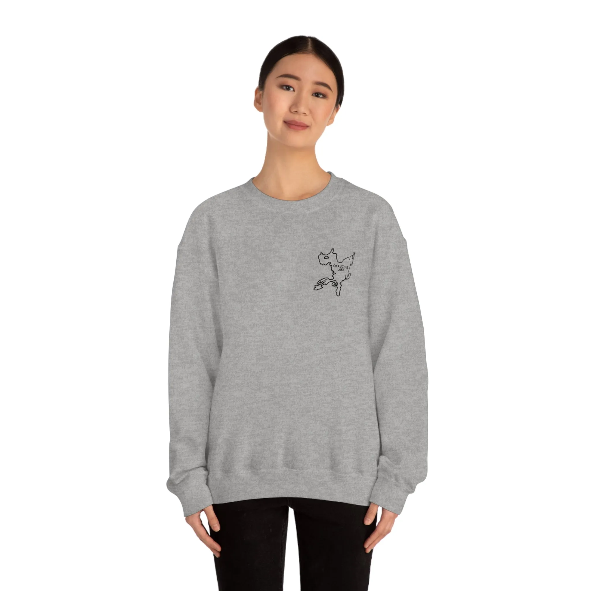Okauchee Lake, Plain back Unisex Heavy Blend™ Crewneck Sweatshirt