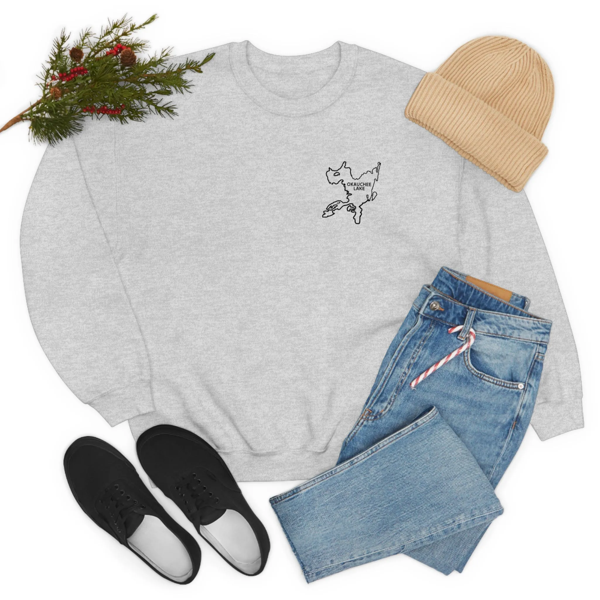 Okauchee Lake, Plain back Unisex Heavy Blend™ Crewneck Sweatshirt