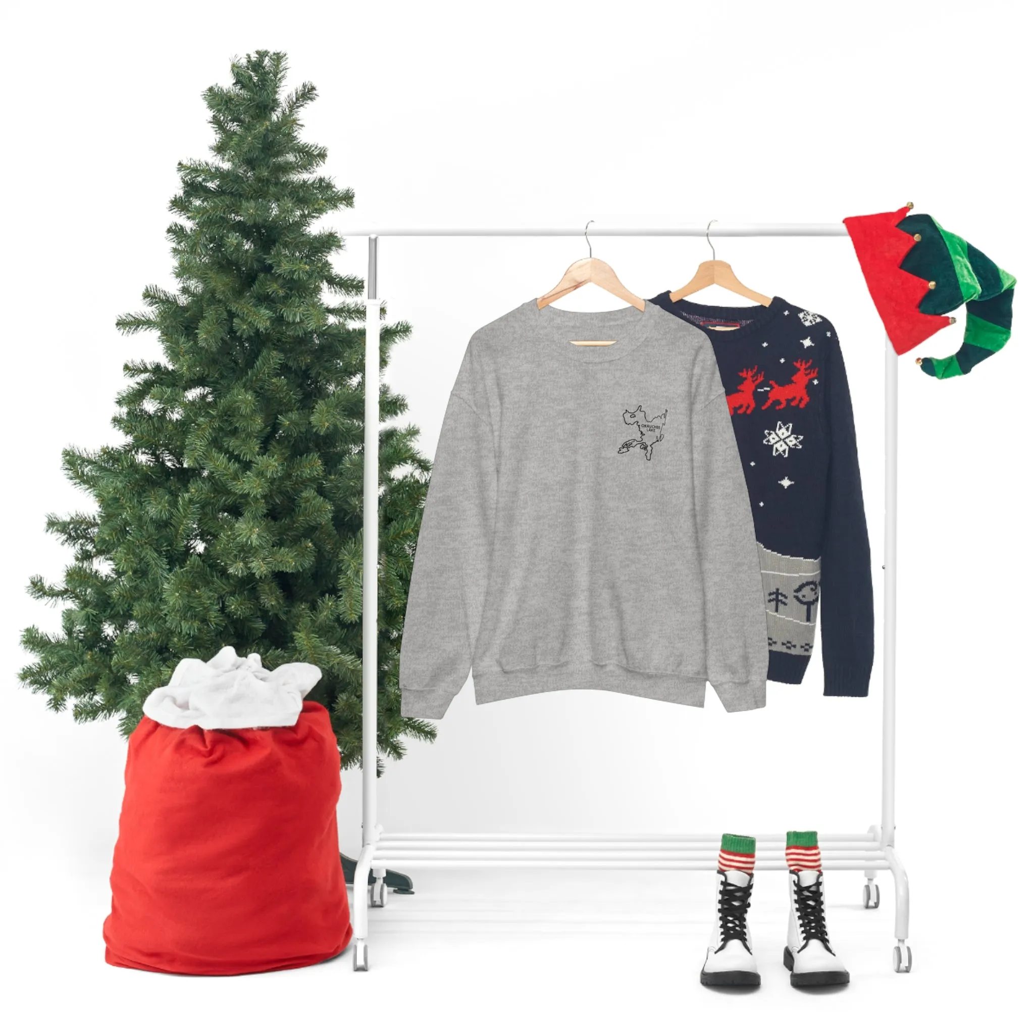 Okauchee Lake, Plain back Unisex Heavy Blend™ Crewneck Sweatshirt