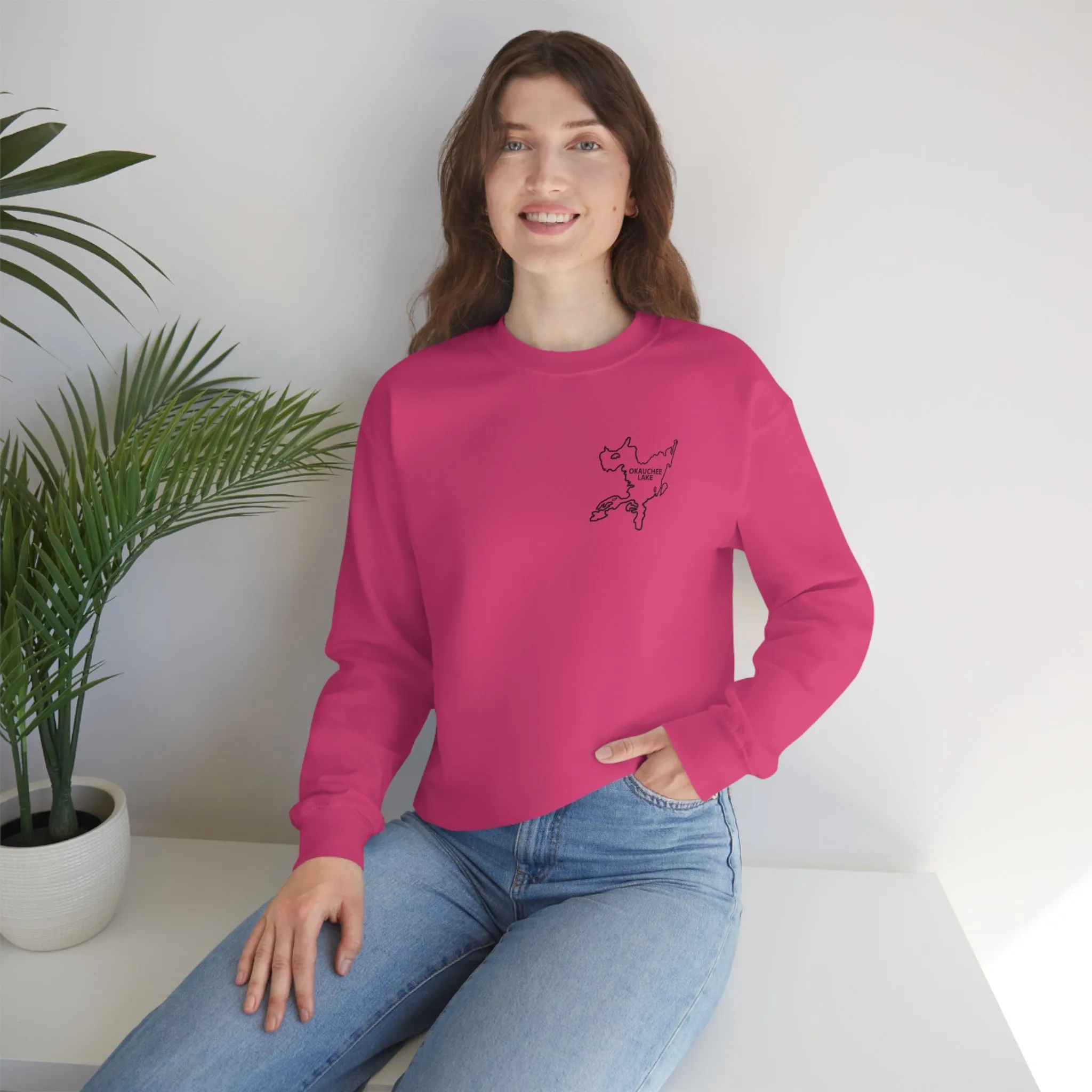 Okauchee Lake, Plain back Unisex Heavy Blend™ Crewneck Sweatshirt