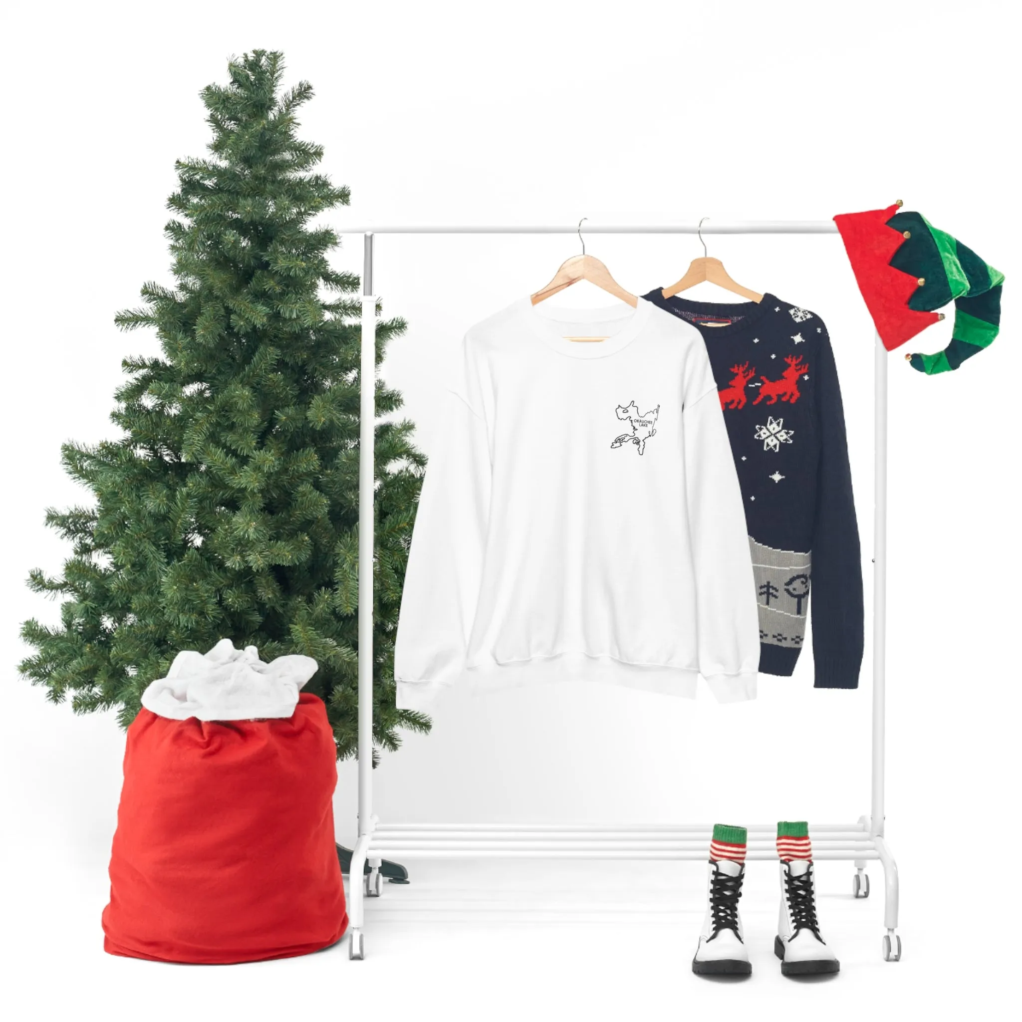 Okauchee Lake, Plain back Unisex Heavy Blend™ Crewneck Sweatshirt