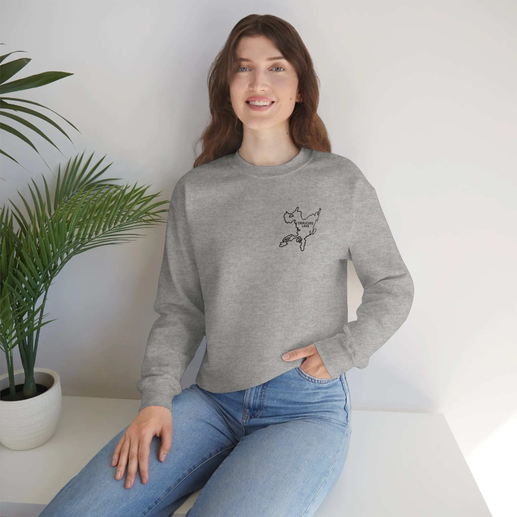 Okauchee Lake, Plain back Unisex Heavy Blend™ Crewneck Sweatshirt