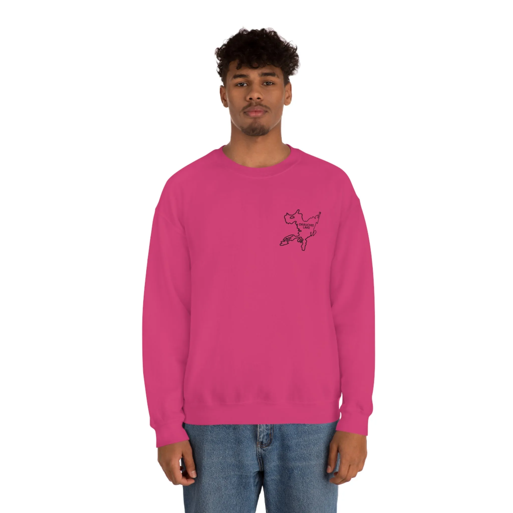 Okauchee Lake, Plain back Unisex Heavy Blend™ Crewneck Sweatshirt