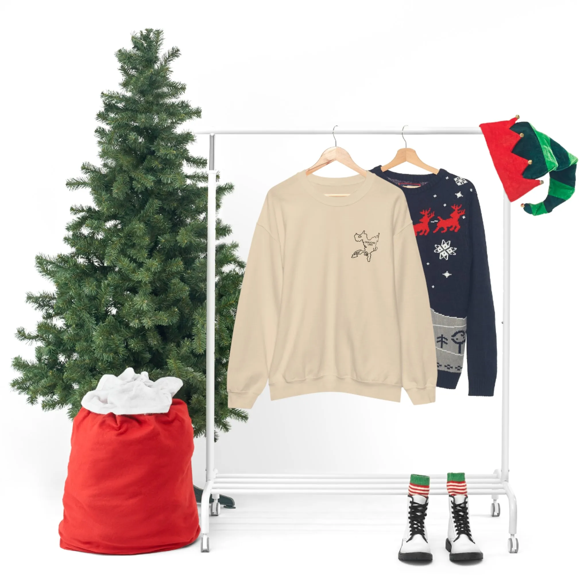 Okauchee Lake, Plain back Unisex Heavy Blend™ Crewneck Sweatshirt