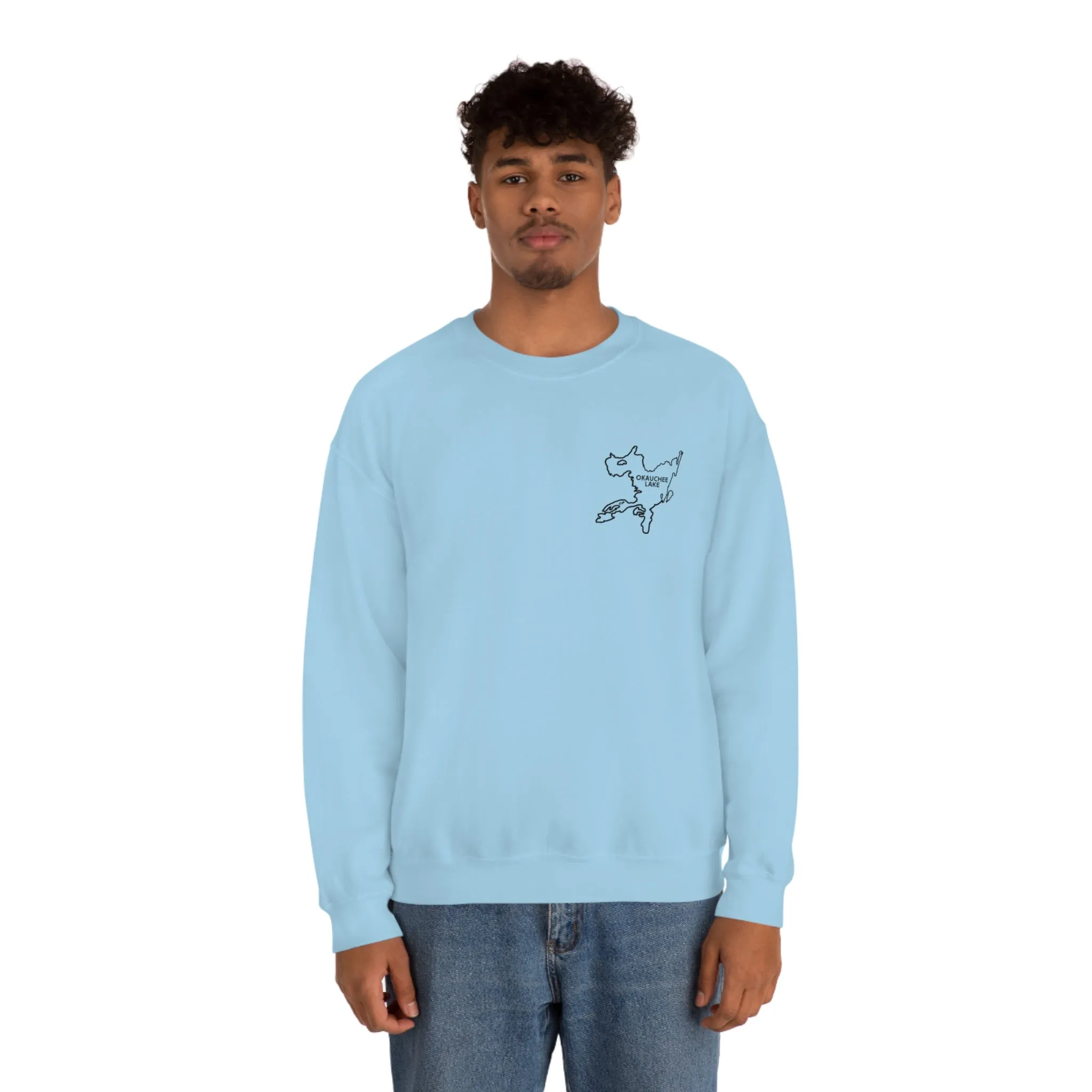 Okauchee Lake, Plain back Unisex Heavy Blend™ Crewneck Sweatshirt