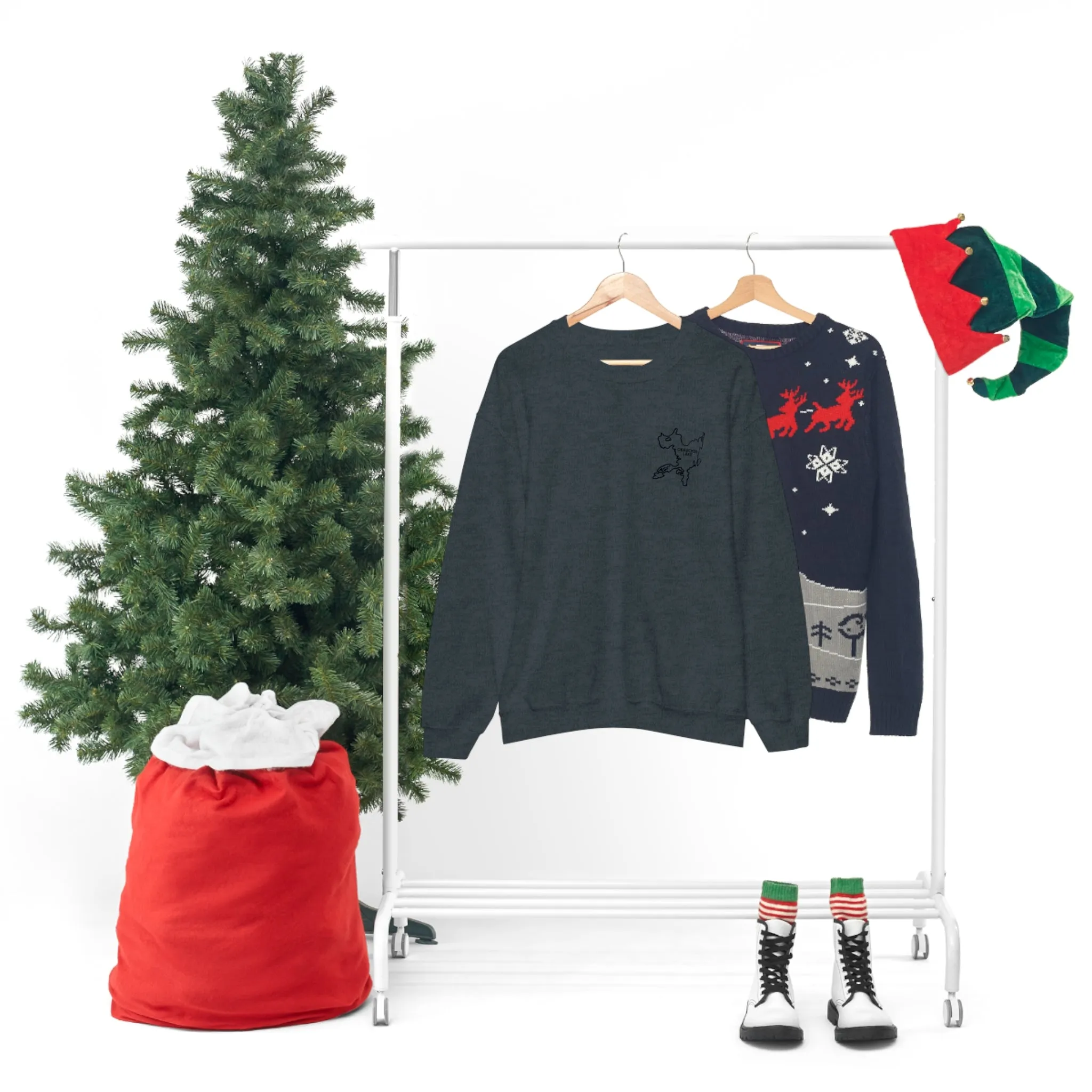 Okauchee Lake, Plain back Unisex Heavy Blend™ Crewneck Sweatshirt
