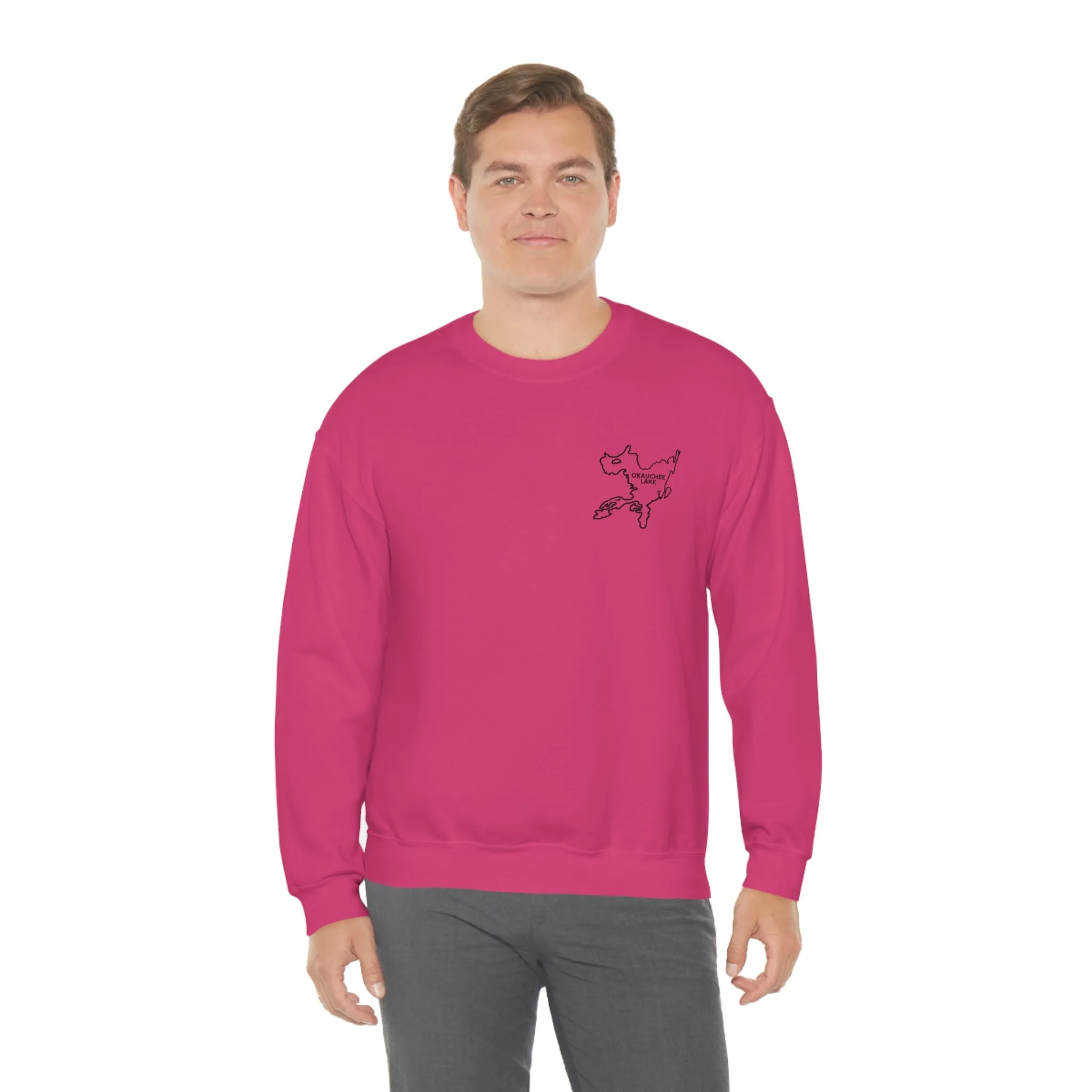 Okauchee Lake, Plain back Unisex Heavy Blend™ Crewneck Sweatshirt