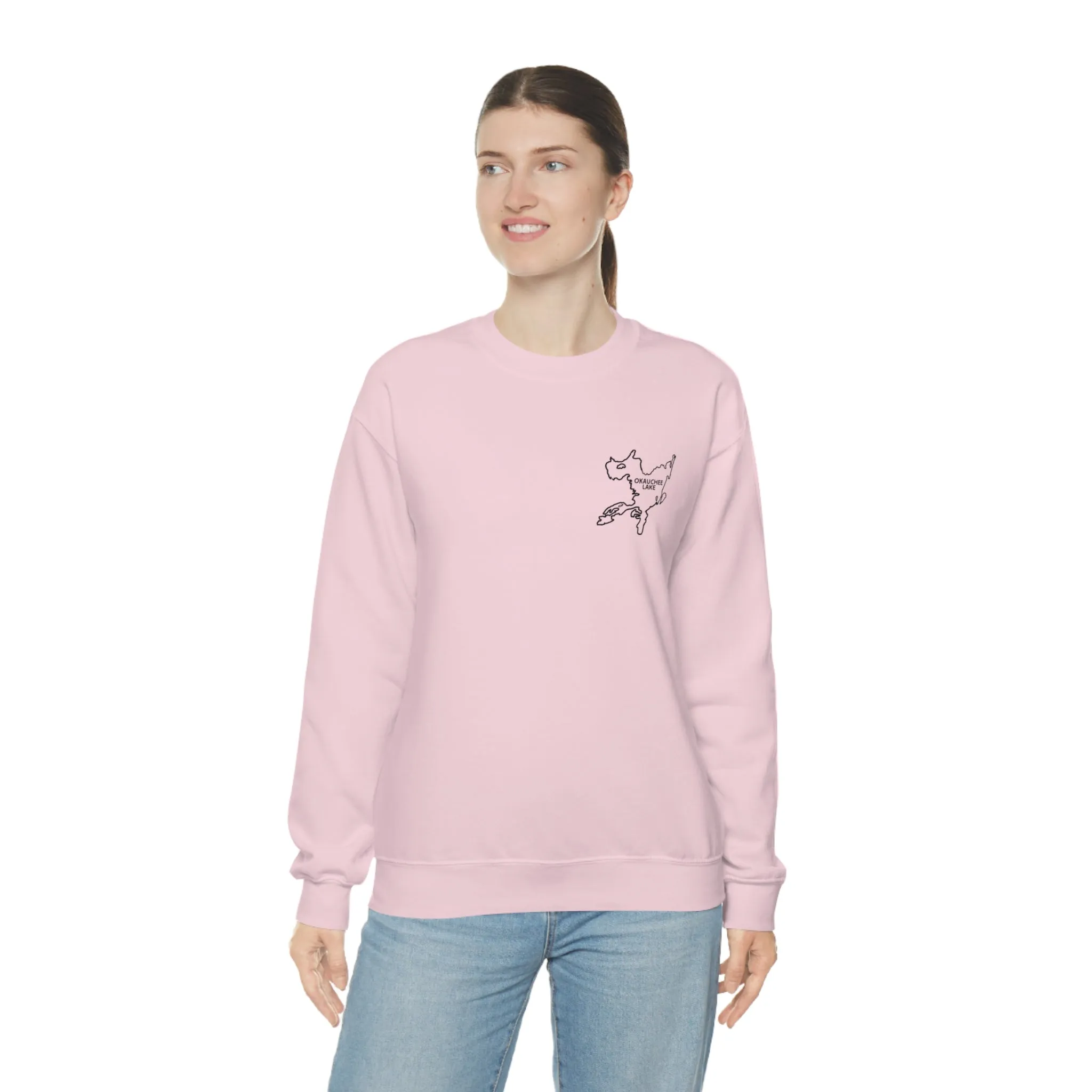 Okauchee Lake, Plain back Unisex Heavy Blend™ Crewneck Sweatshirt