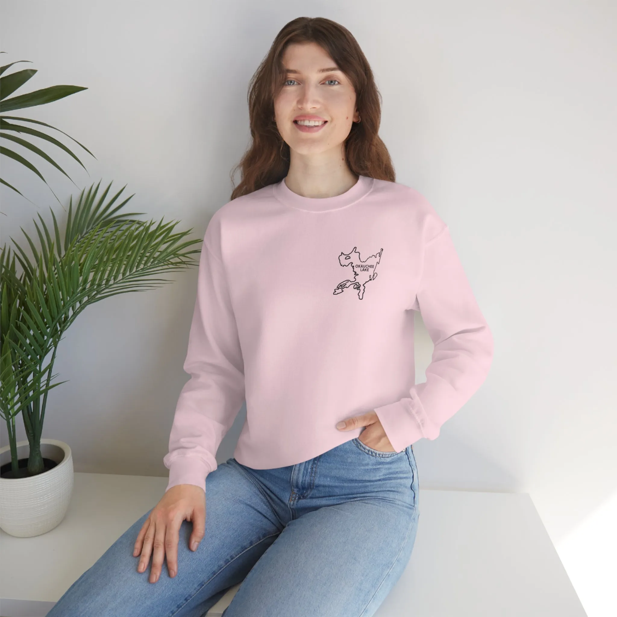 Okauchee Lake, Plain back Unisex Heavy Blend™ Crewneck Sweatshirt