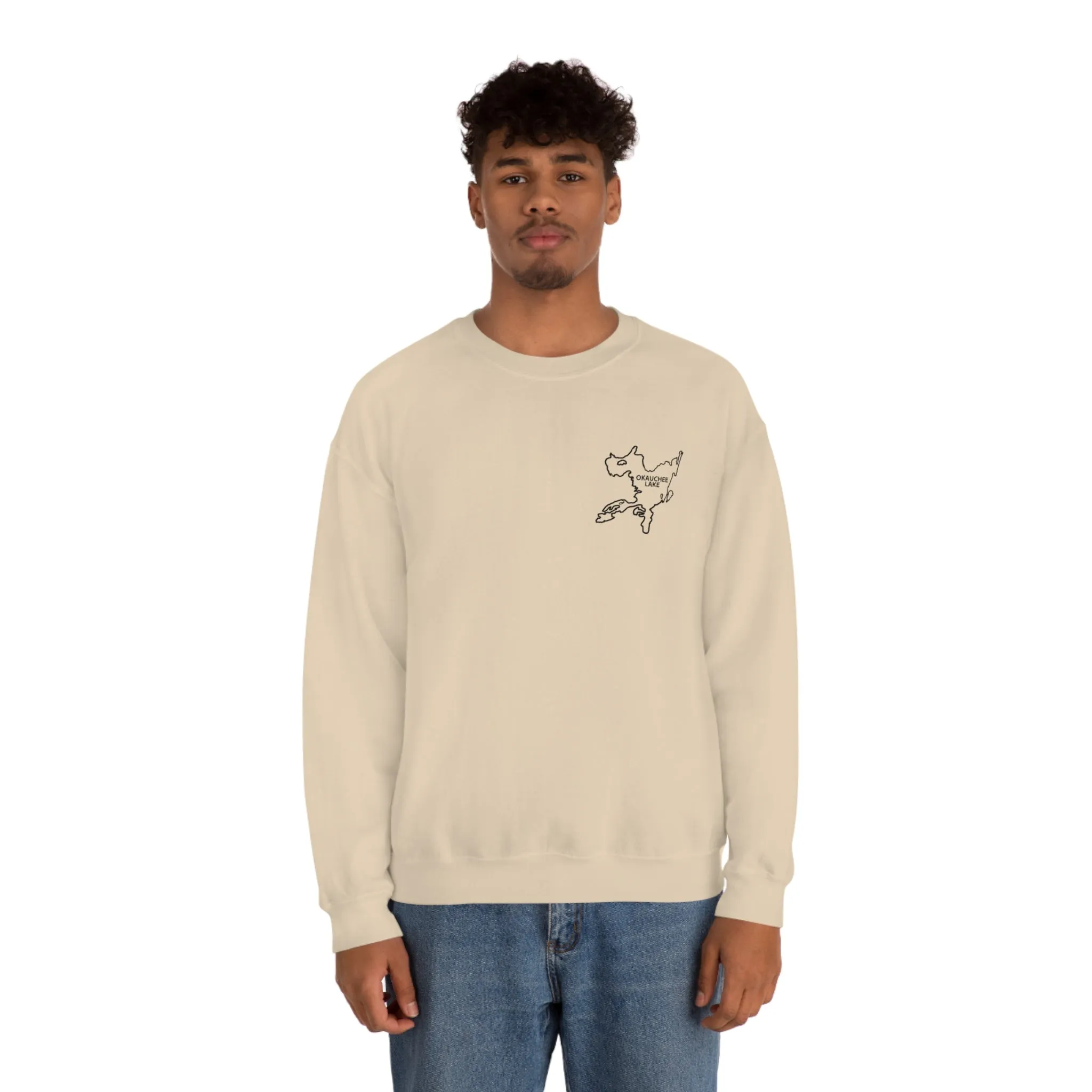 Okauchee Lake, Plain back Unisex Heavy Blend™ Crewneck Sweatshirt