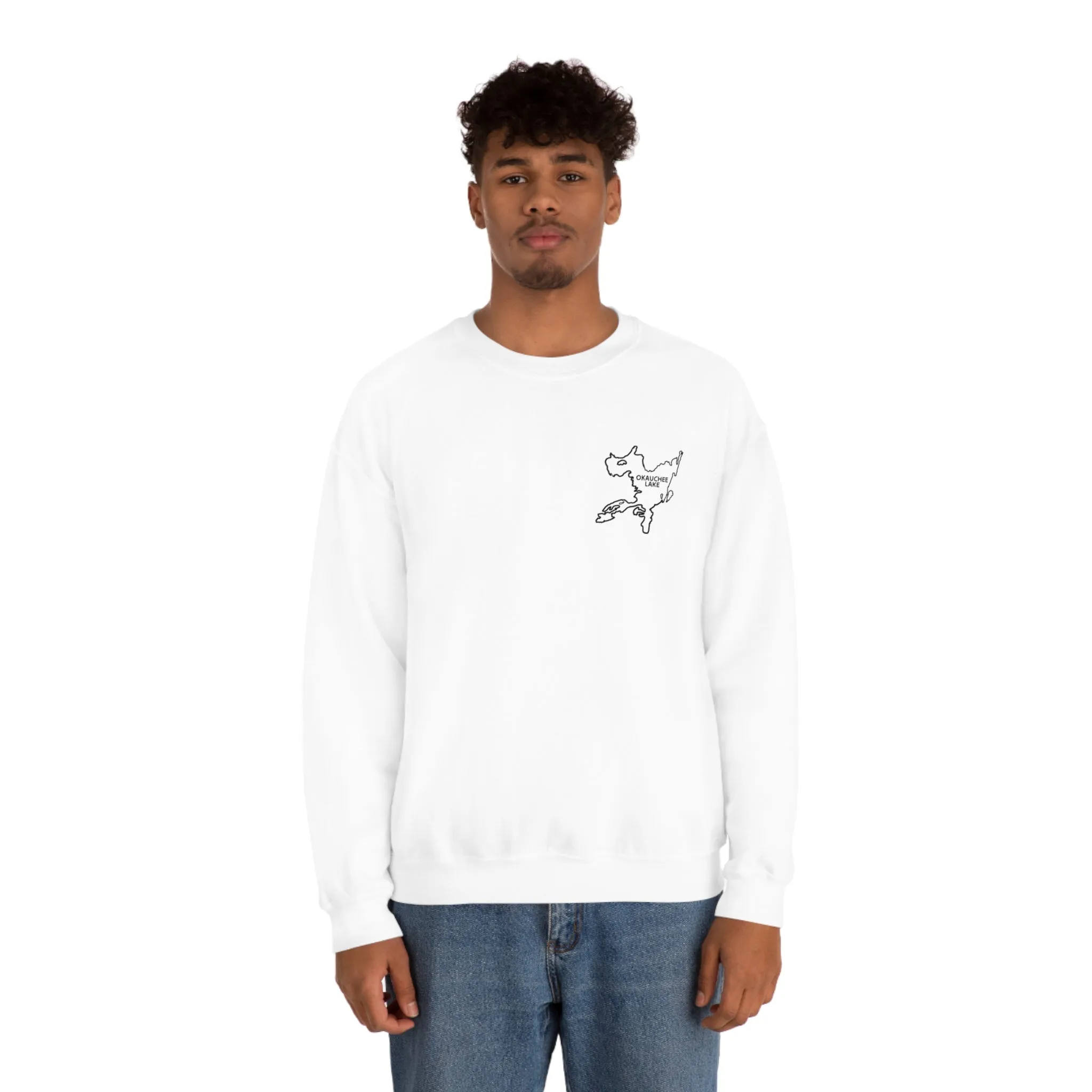 Okauchee Lake, Plain back Unisex Heavy Blend™ Crewneck Sweatshirt