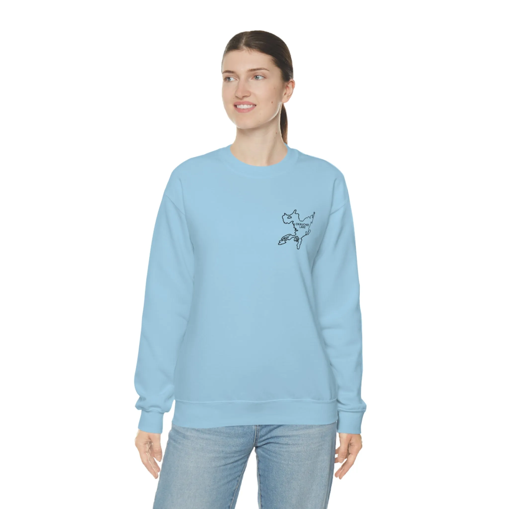 Okauchee Lake, Plain back Unisex Heavy Blend™ Crewneck Sweatshirt