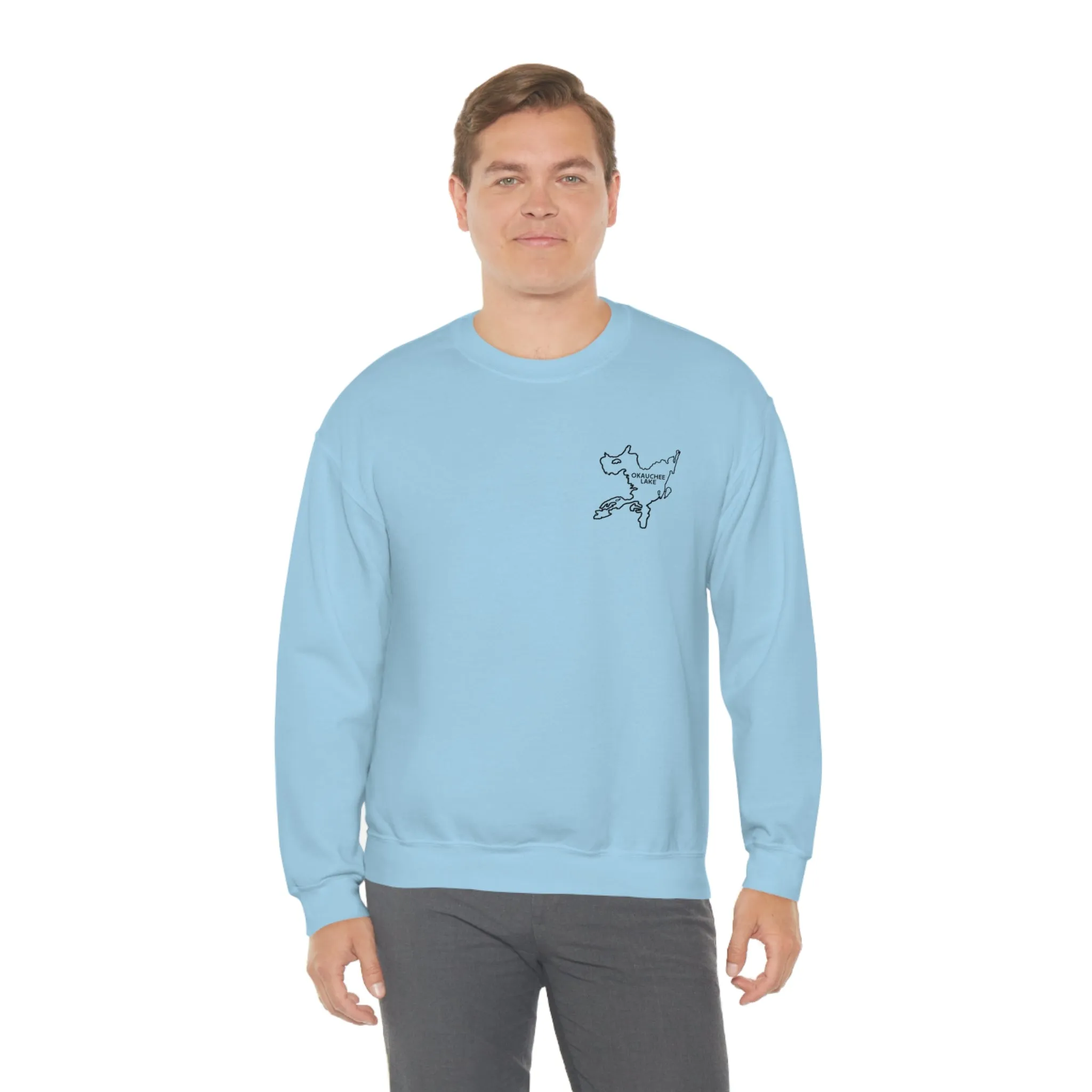 Okauchee Lake, Plain back Unisex Heavy Blend™ Crewneck Sweatshirt