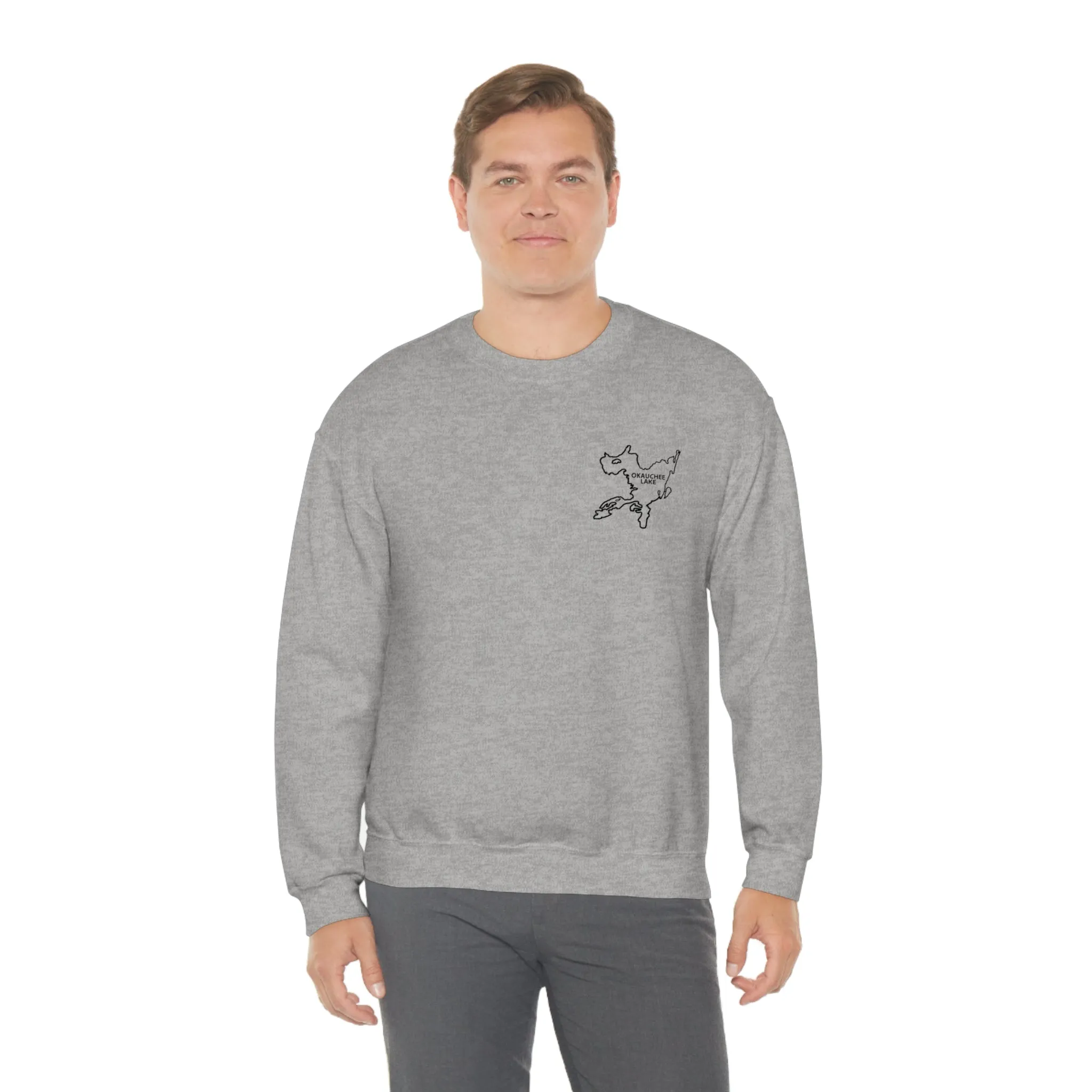 Okauchee Lake, Plain back Unisex Heavy Blend™ Crewneck Sweatshirt