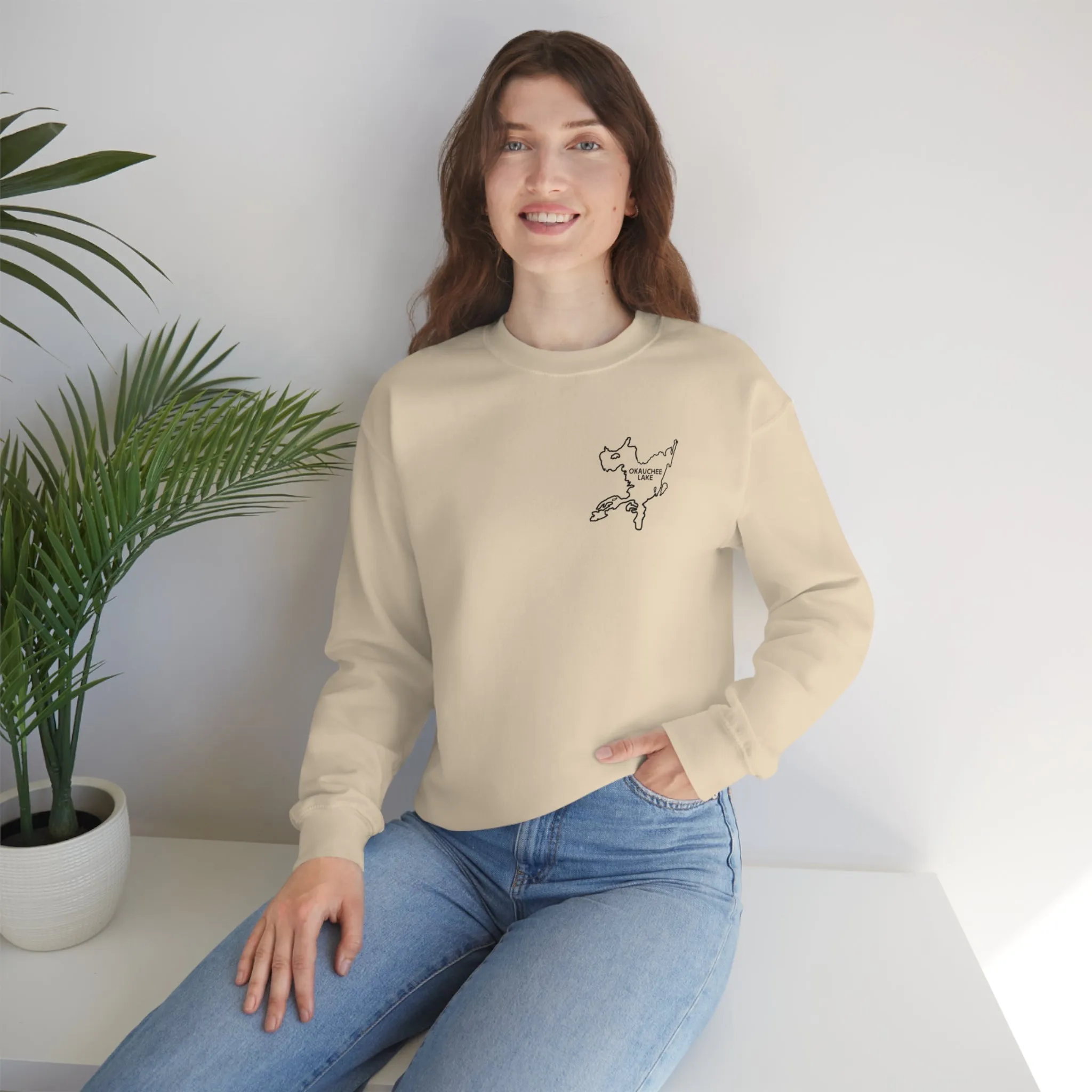 Okauchee Lake, Plain back Unisex Heavy Blend™ Crewneck Sweatshirt
