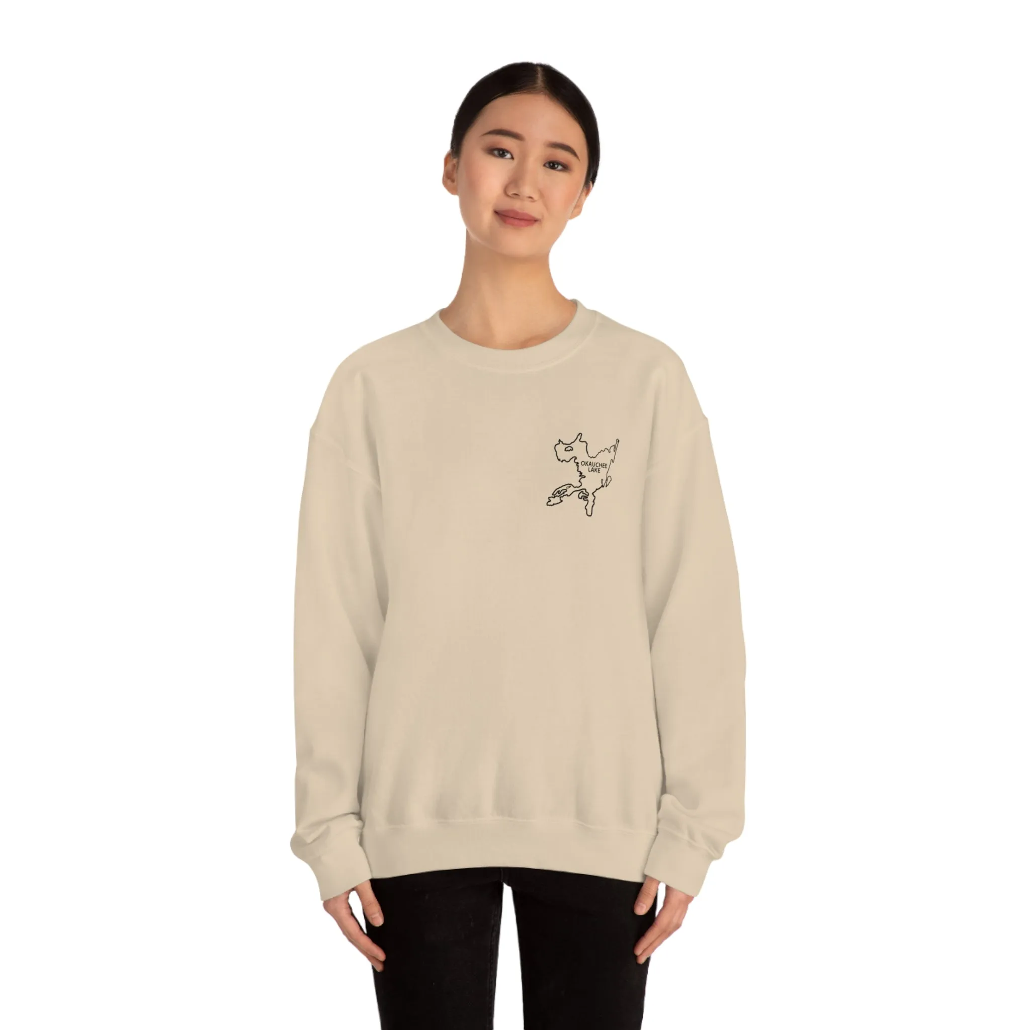 Okauchee Lake, Plain back Unisex Heavy Blend™ Crewneck Sweatshirt