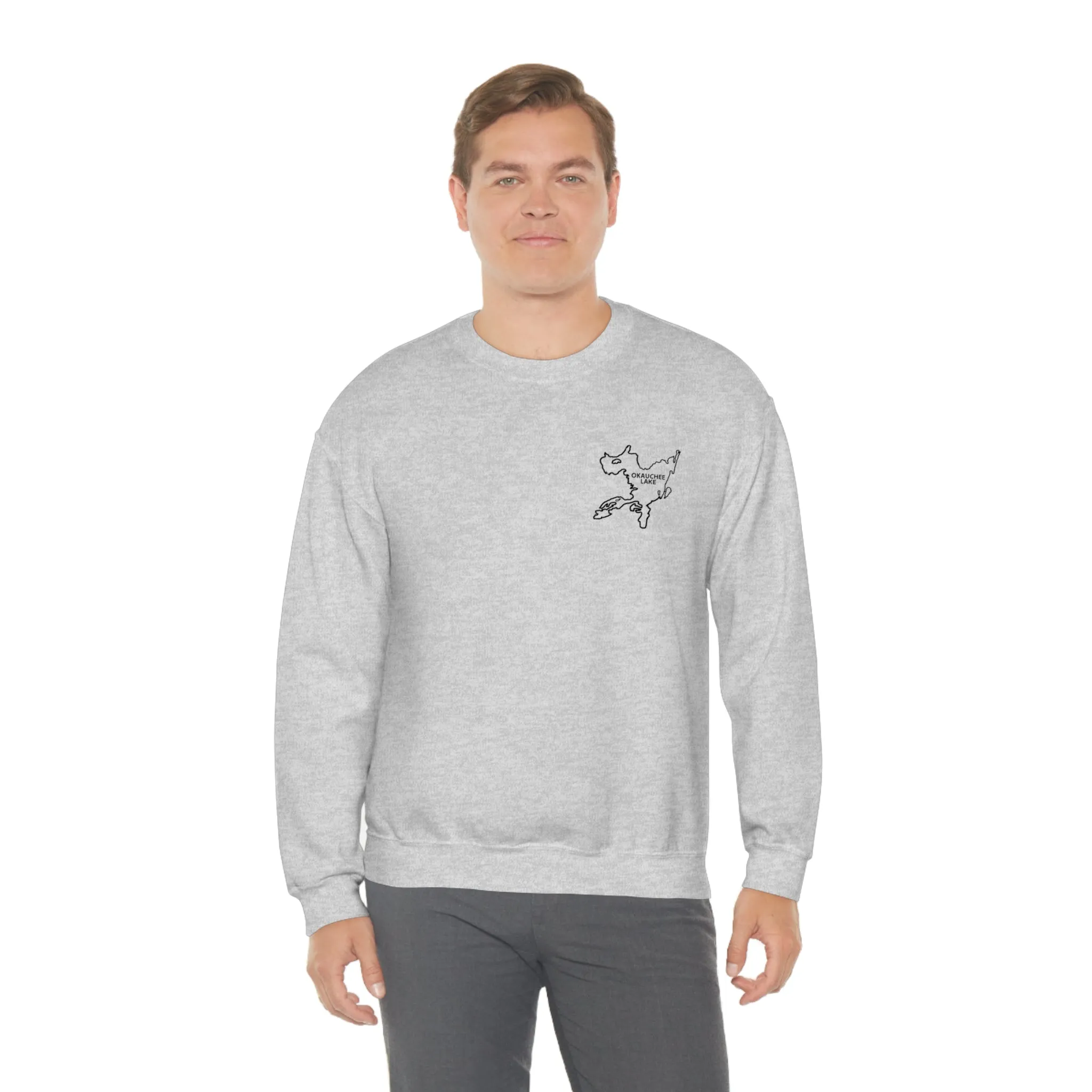 Okauchee Lake, Plain back Unisex Heavy Blend™ Crewneck Sweatshirt