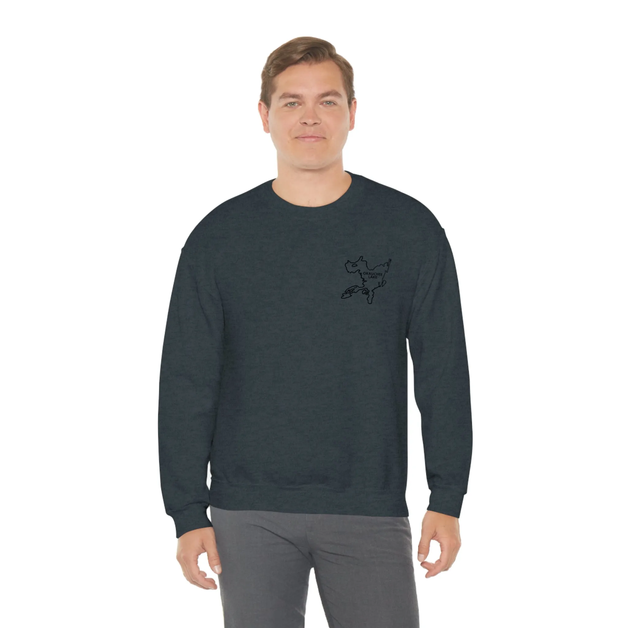 Okauchee Lake, Plain back Unisex Heavy Blend™ Crewneck Sweatshirt