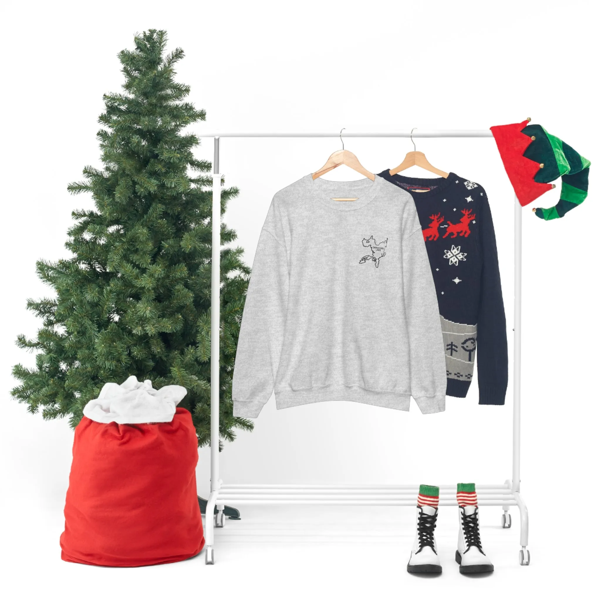 Okauchee Lake, Plain back Unisex Heavy Blend™ Crewneck Sweatshirt