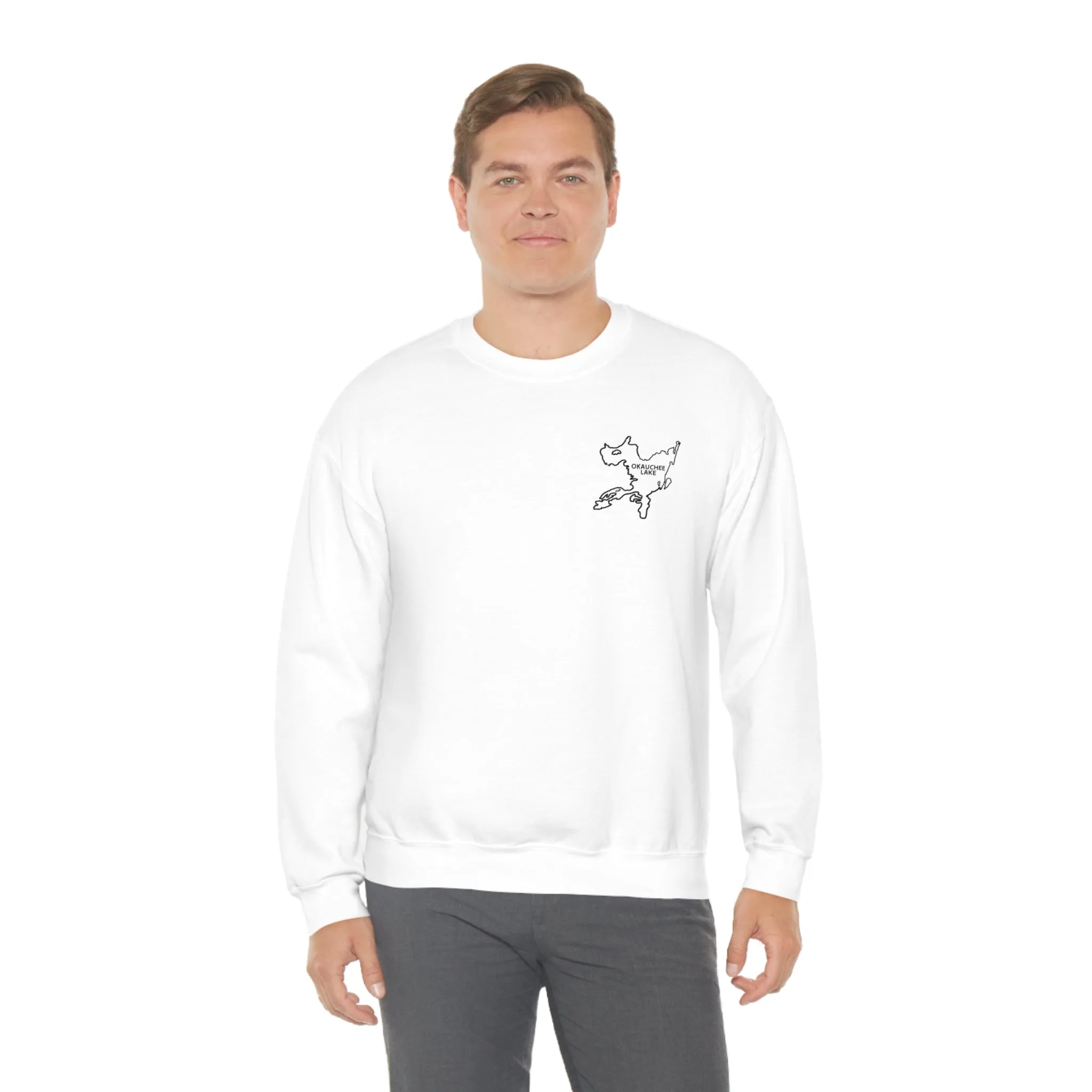 Okauchee Lake, Plain back Unisex Heavy Blend™ Crewneck Sweatshirt