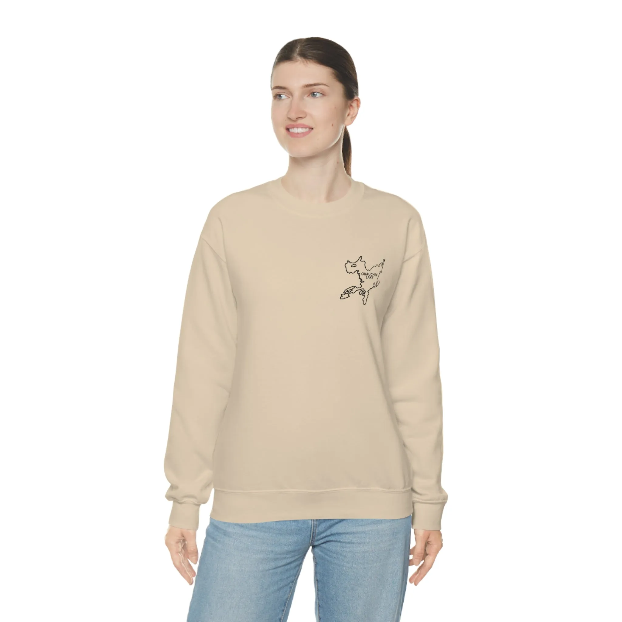 Okauchee Lake, Plain back Unisex Heavy Blend™ Crewneck Sweatshirt