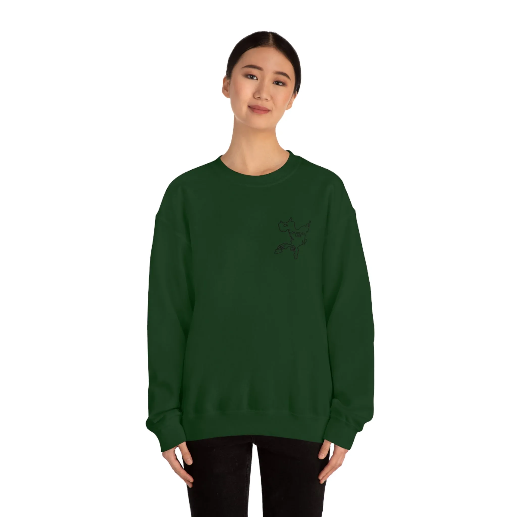 Okauchee Lake, Plain back Unisex Heavy Blend™ Crewneck Sweatshirt
