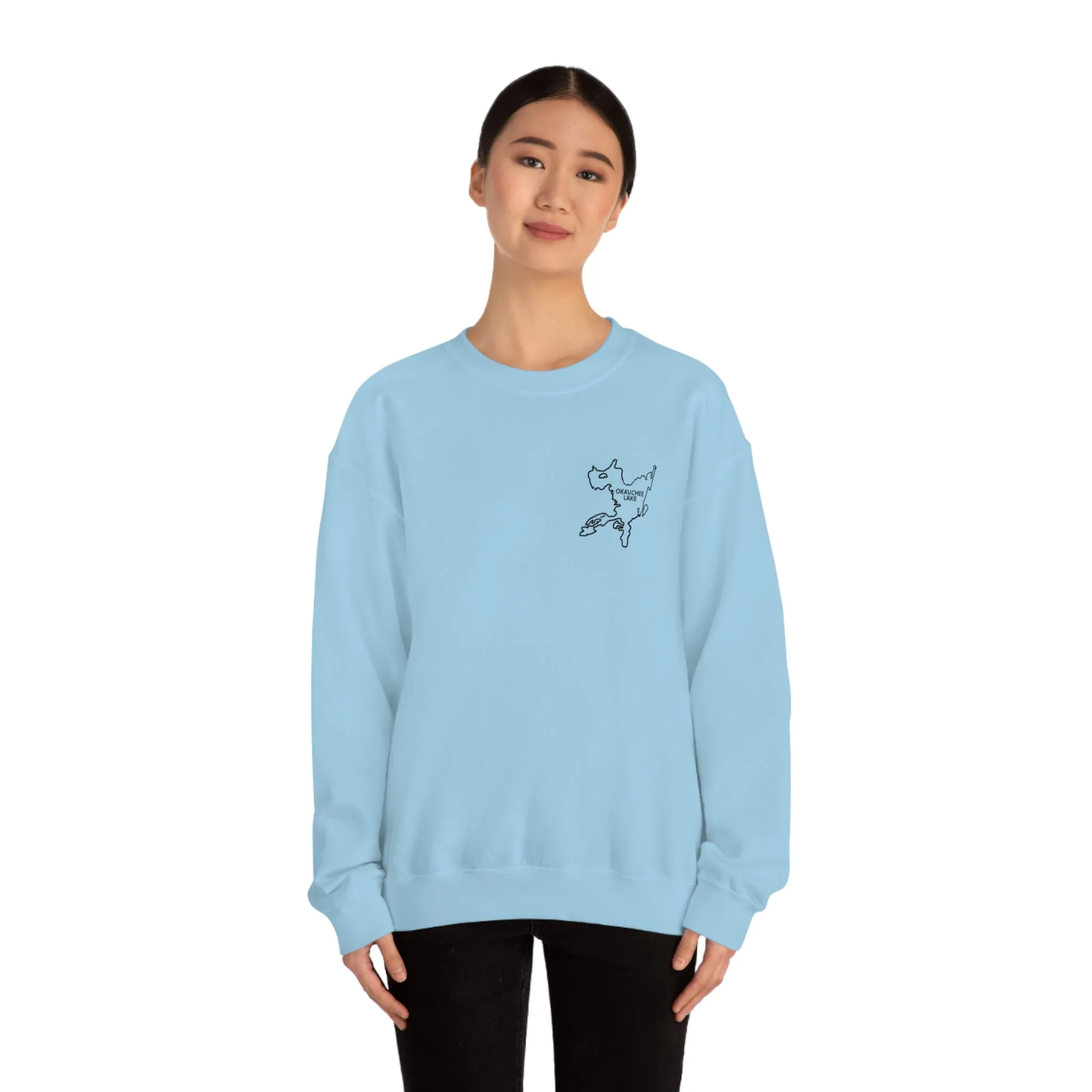 Okauchee Lake, Plain back Unisex Heavy Blend™ Crewneck Sweatshirt