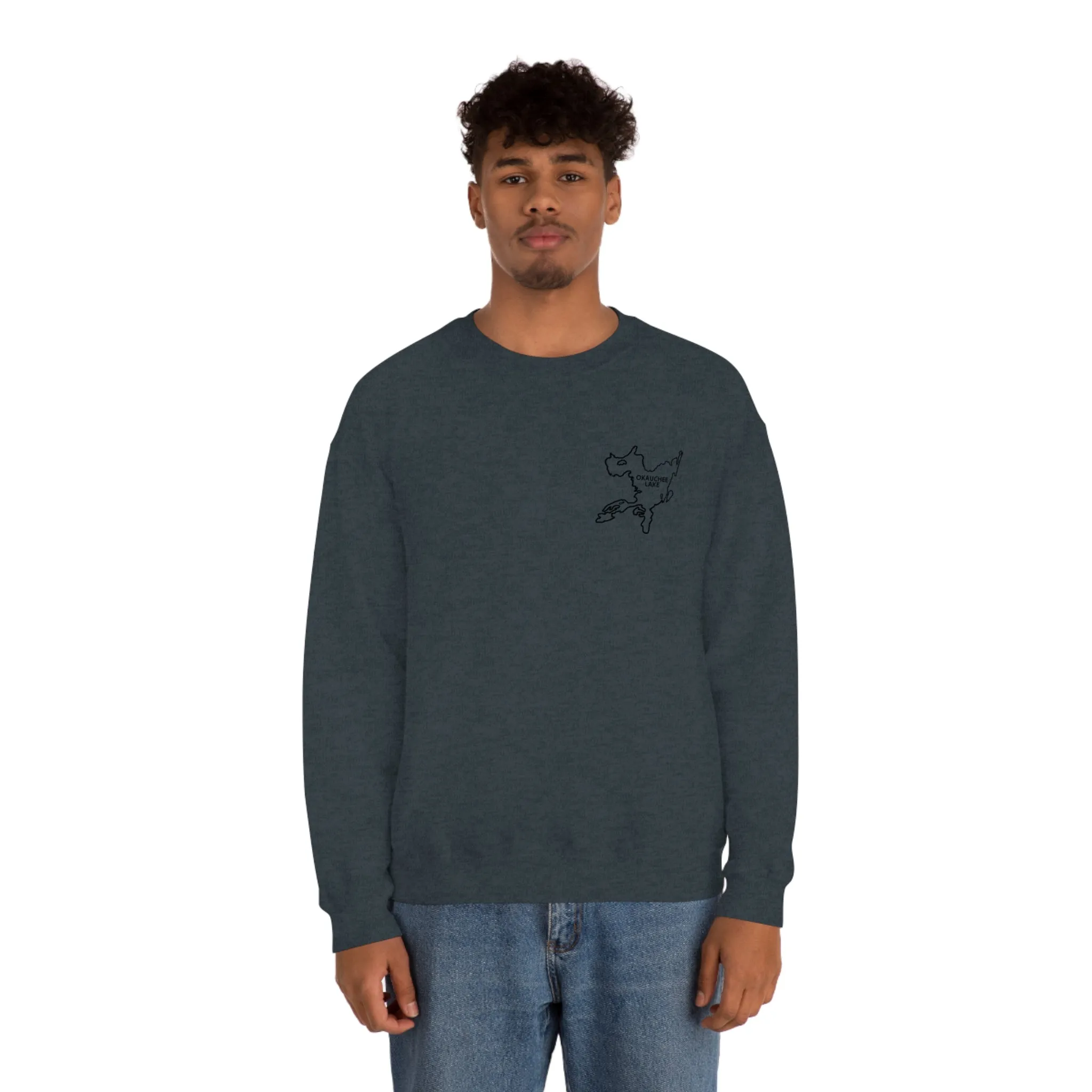 Okauchee Lake, Plain back Unisex Heavy Blend™ Crewneck Sweatshirt