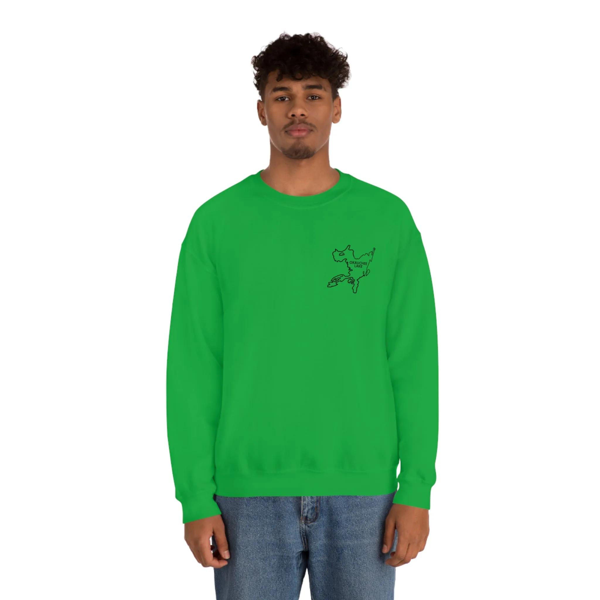 Okauchee Lake, Plain back Unisex Heavy Blend™ Crewneck Sweatshirt