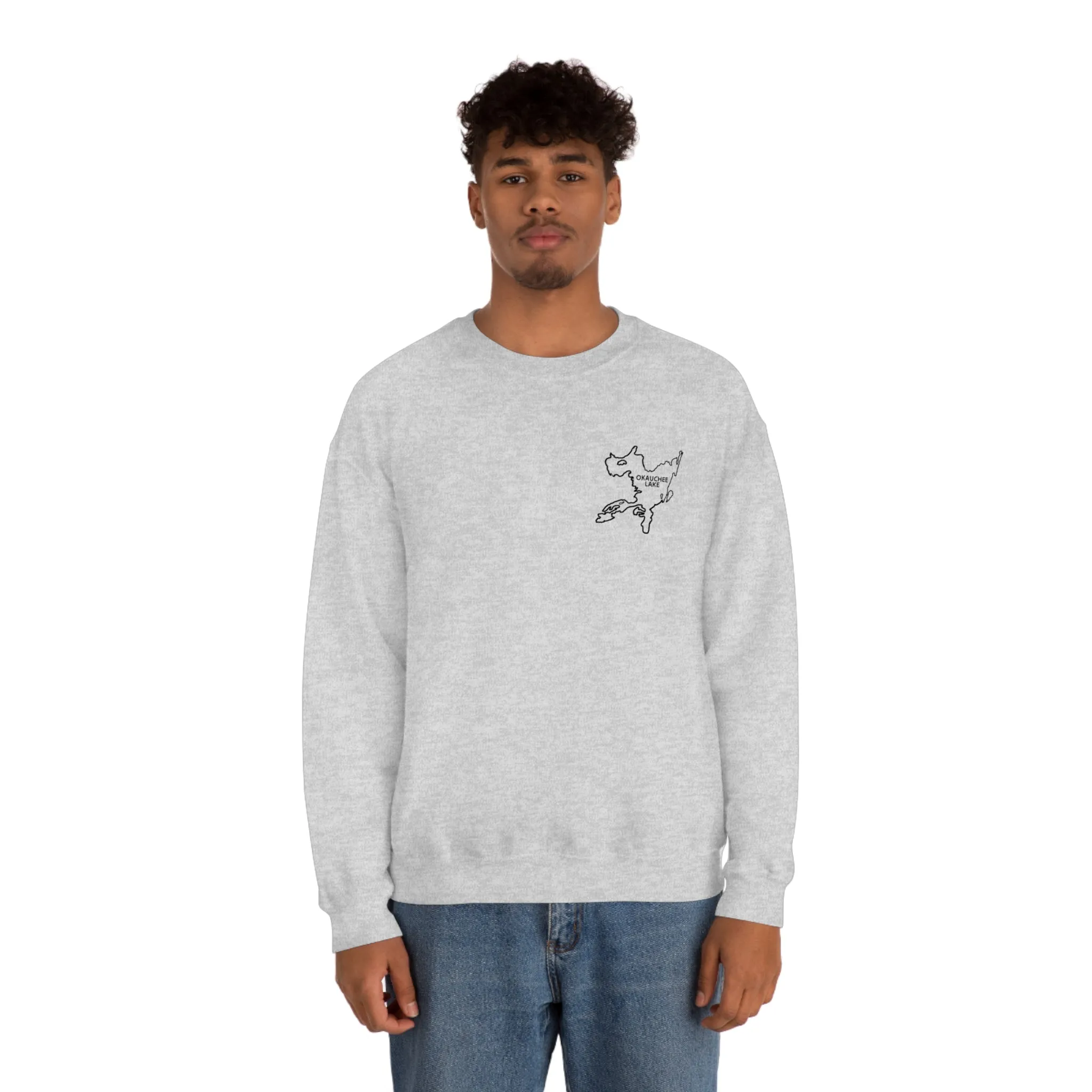 Okauchee Lake, Plain back Unisex Heavy Blend™ Crewneck Sweatshirt