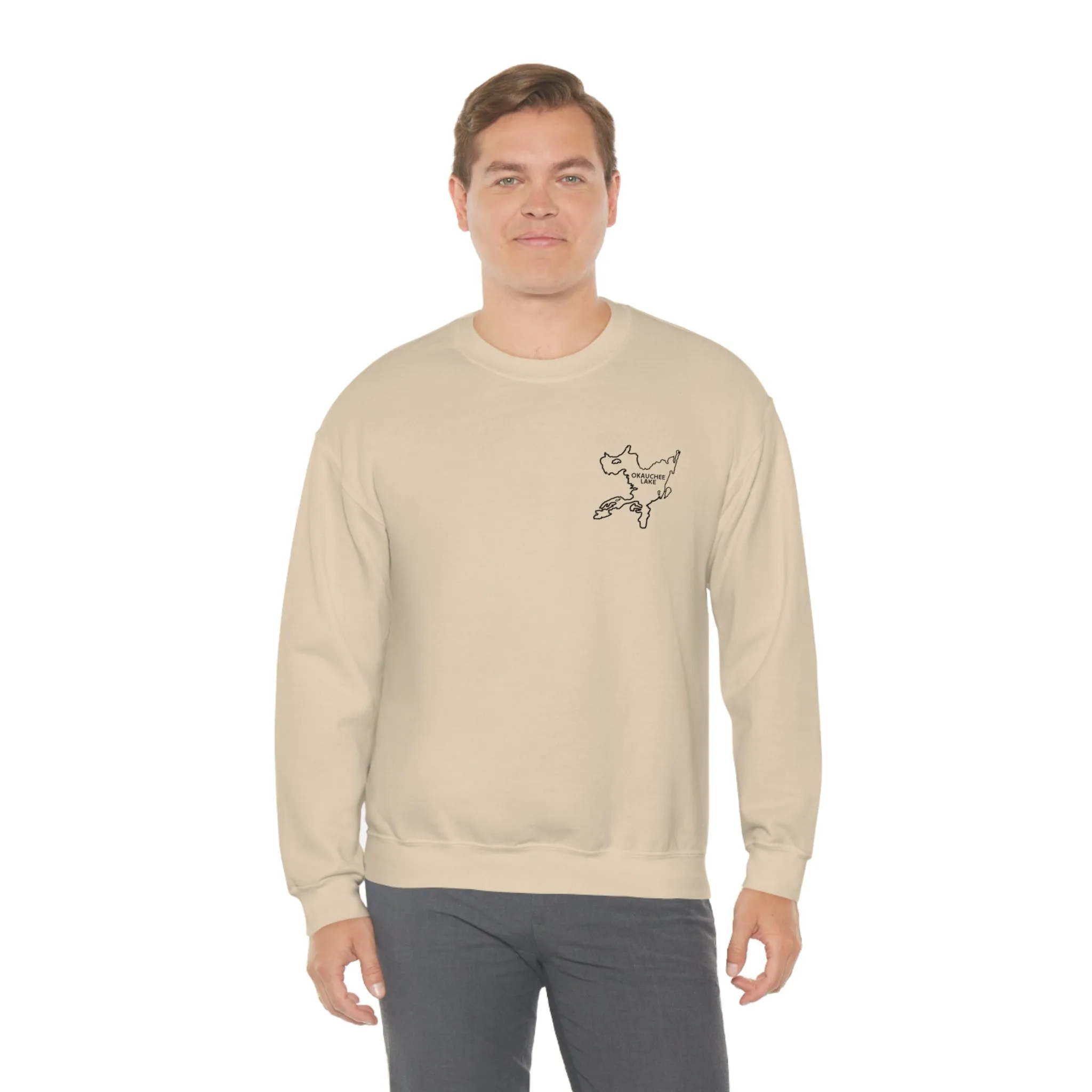 Okauchee Lake, Plain back Unisex Heavy Blend™ Crewneck Sweatshirt