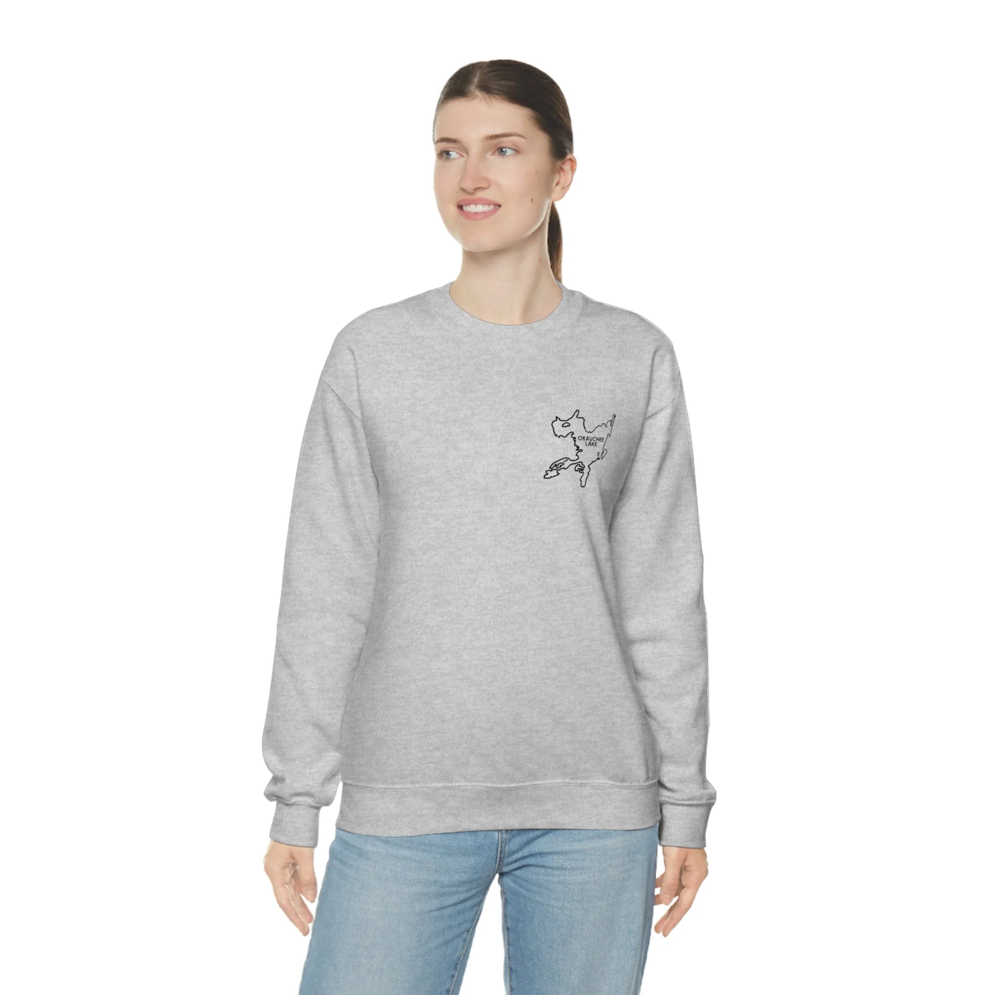 Okauchee Lake, Plain back Unisex Heavy Blend™ Crewneck Sweatshirt