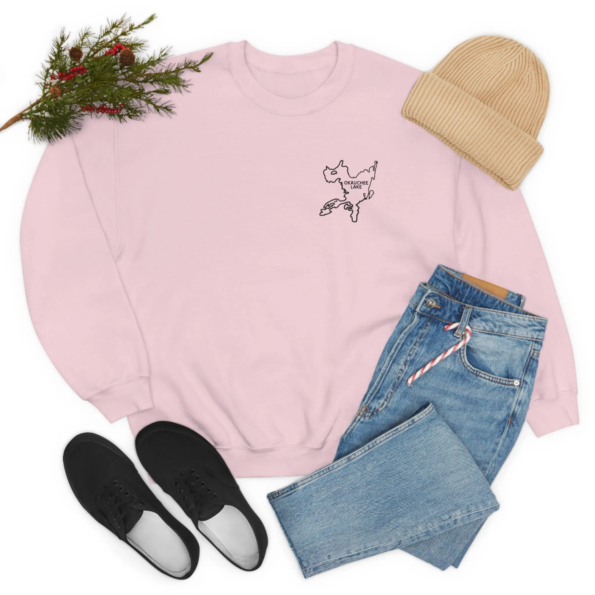 Okauchee Lake, Plain back Unisex Heavy Blend™ Crewneck Sweatshirt