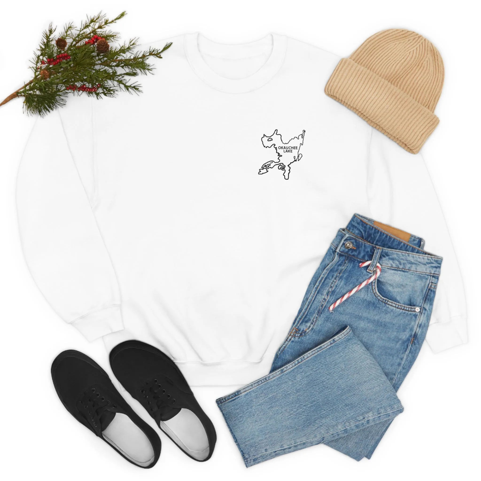 Okauchee Lake, Plain back Unisex Heavy Blend™ Crewneck Sweatshirt