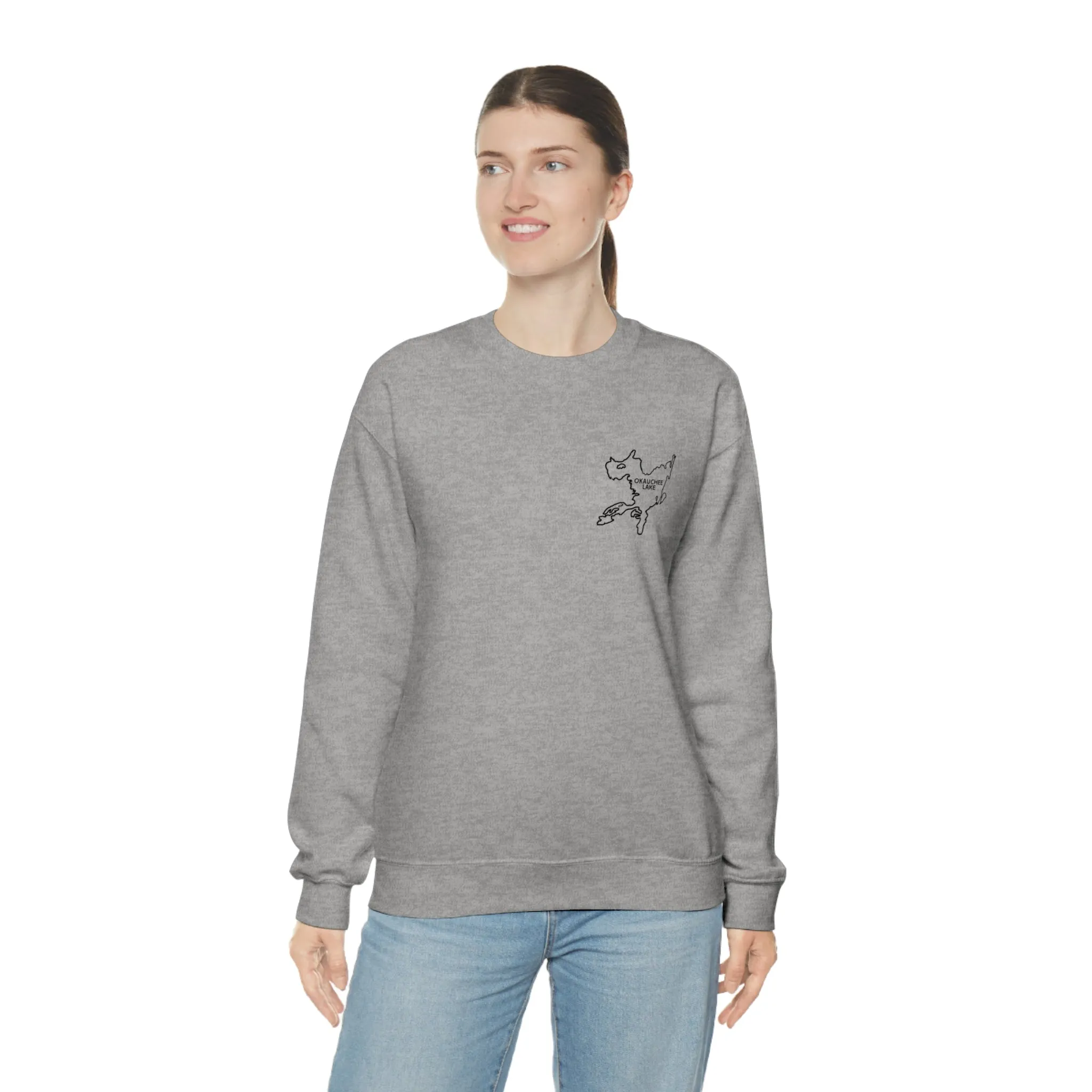 Okauchee Lake, Plain back Unisex Heavy Blend™ Crewneck Sweatshirt