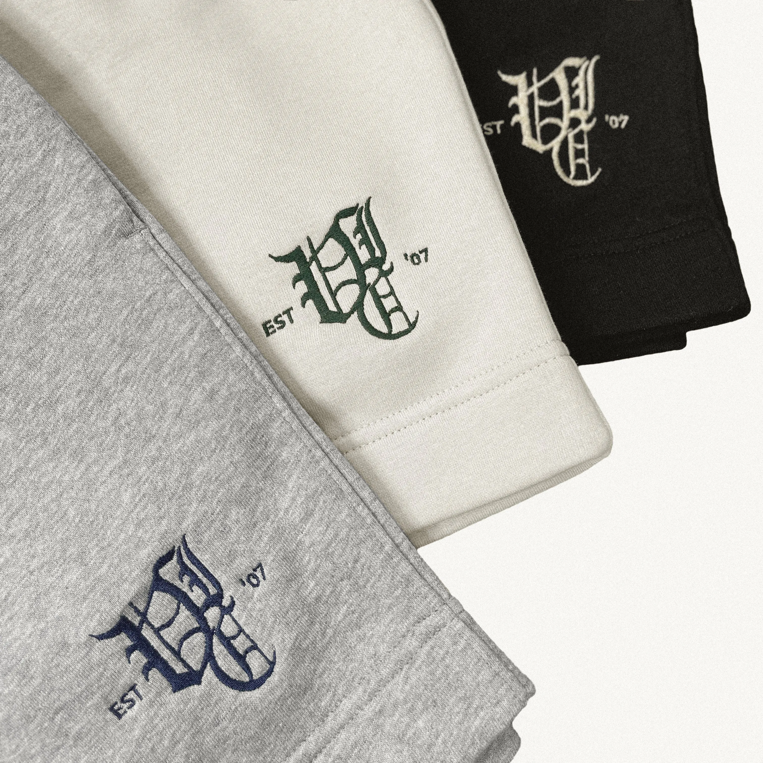 OL' ENGLISH TRACK SHORTS - GREY MARLE