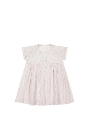 Organic Cotton Muslin Short Sleeve Dress - Meredith Violet | Jamie Kay