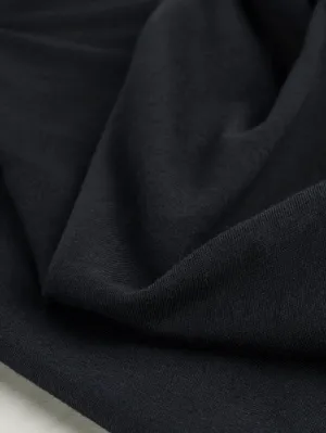 Organic Cotton Washed Jersey Knit - Black