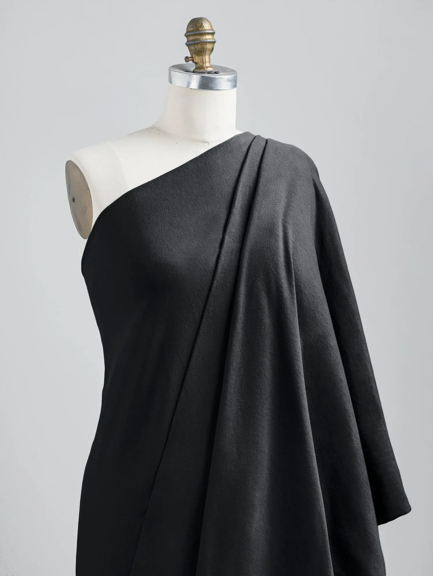 Organic Cotton Washed Jersey Knit - Black