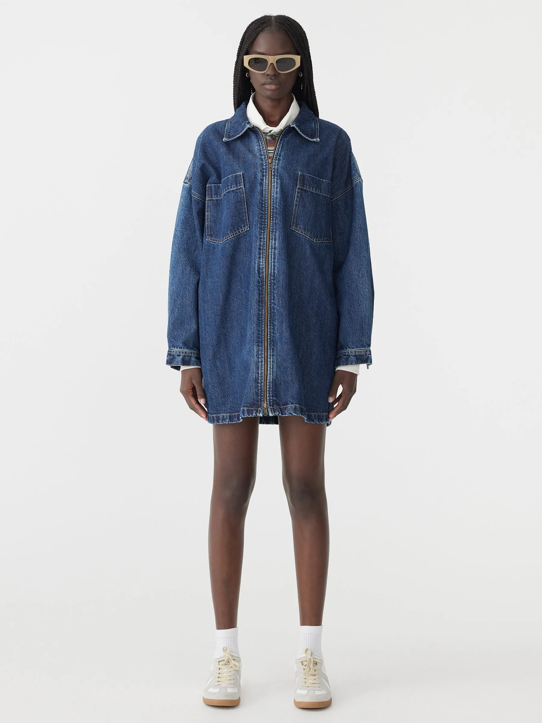 Organic Denim Shirt Dress