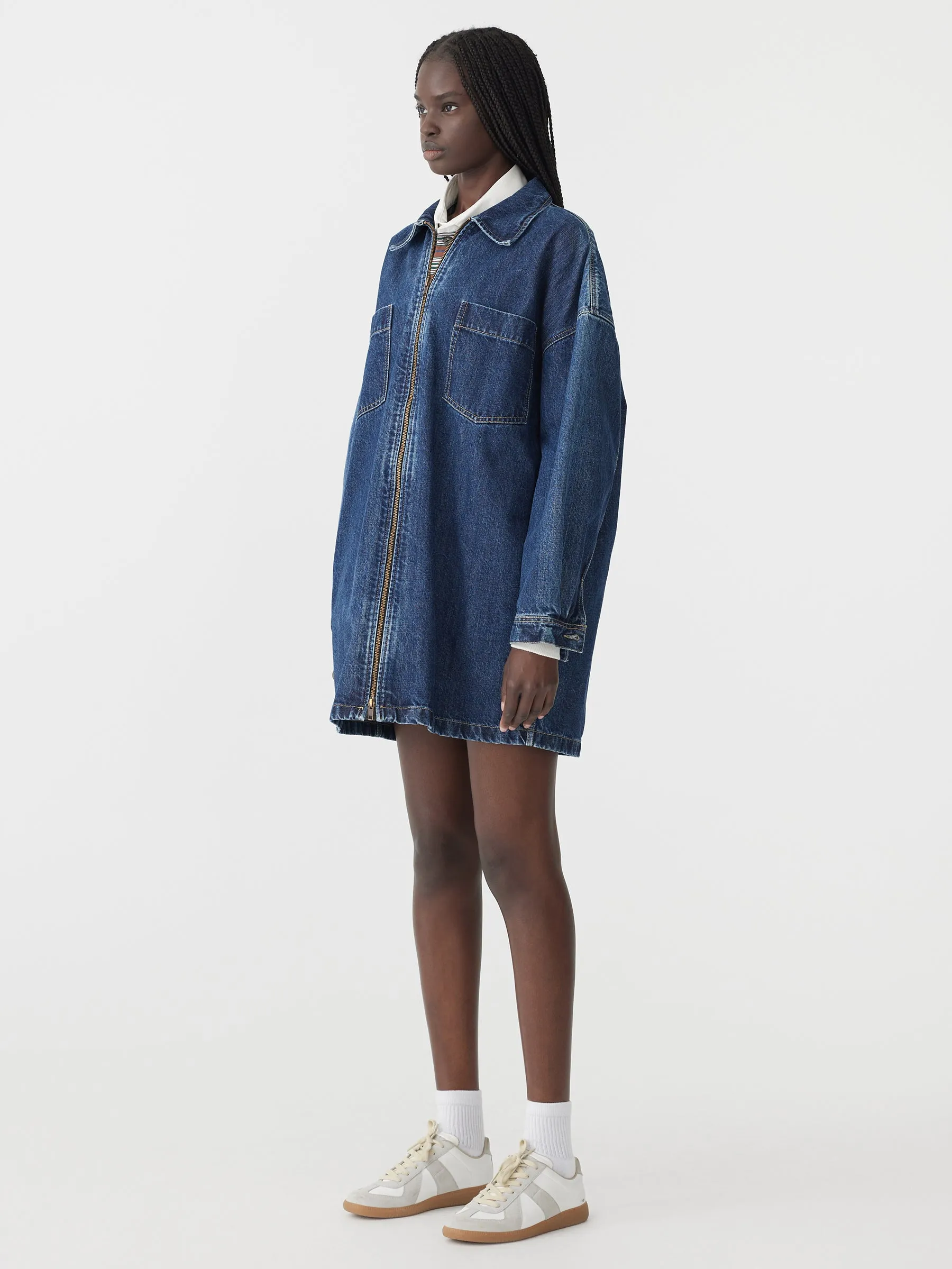 Organic Denim Shirt Dress