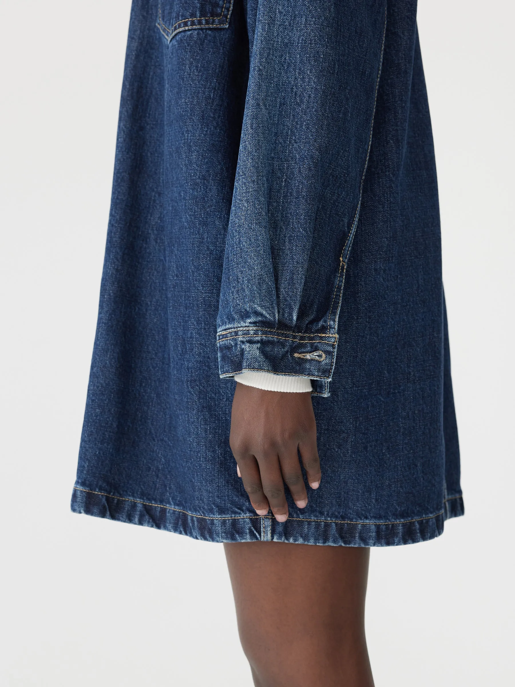 Organic Denim Shirt Dress