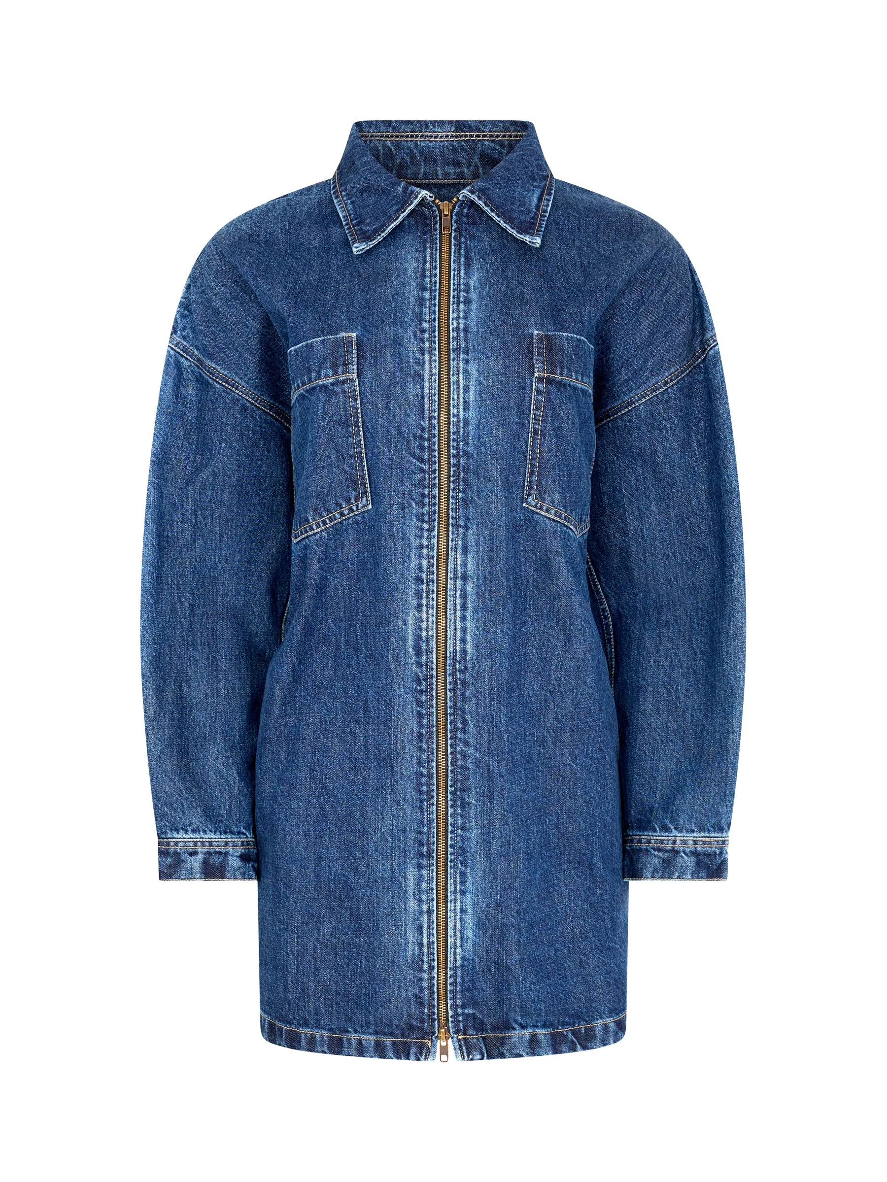 Organic Denim Shirt Dress