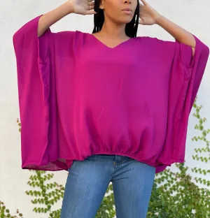 Oversized Magenta Top