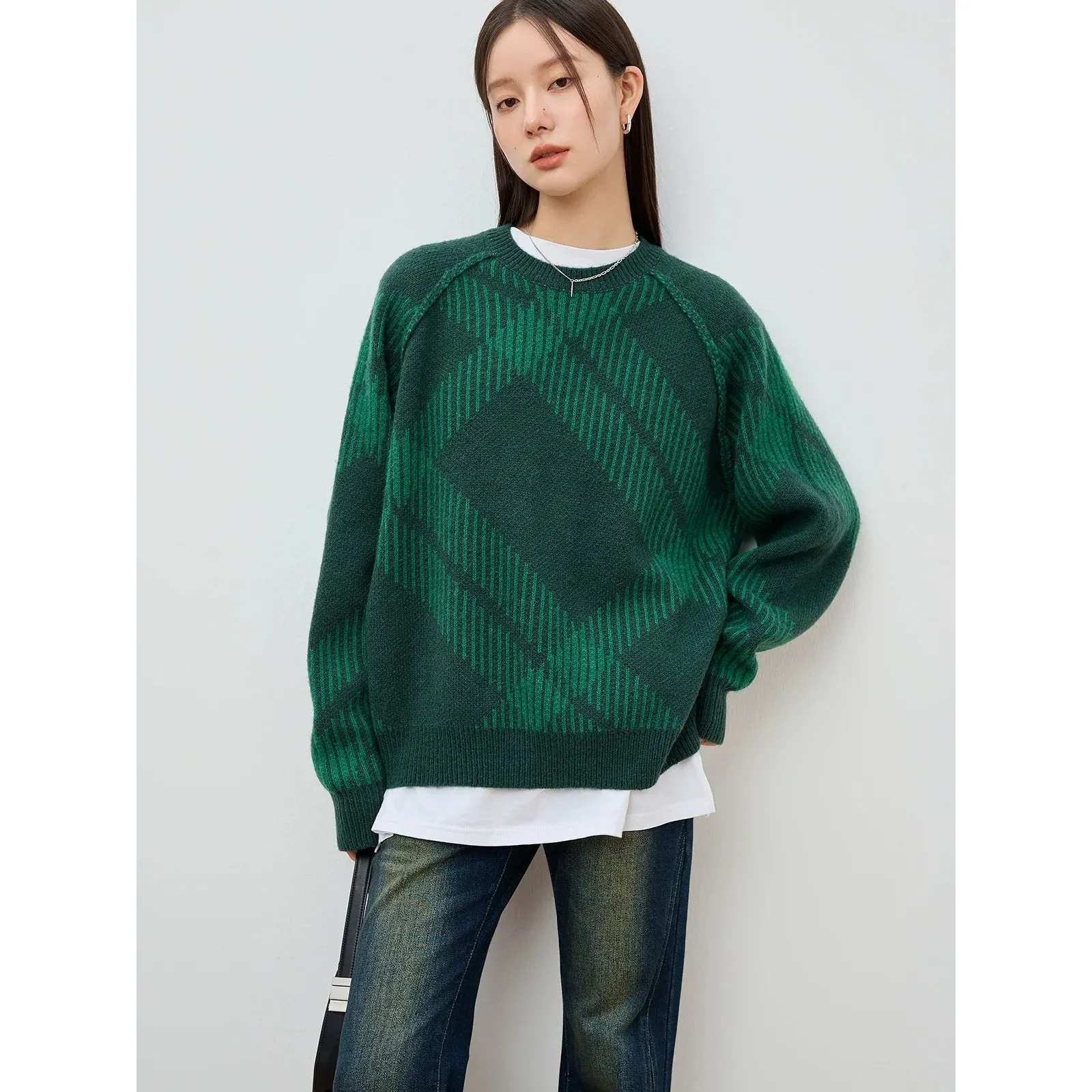 Oversized Plaid Sweater